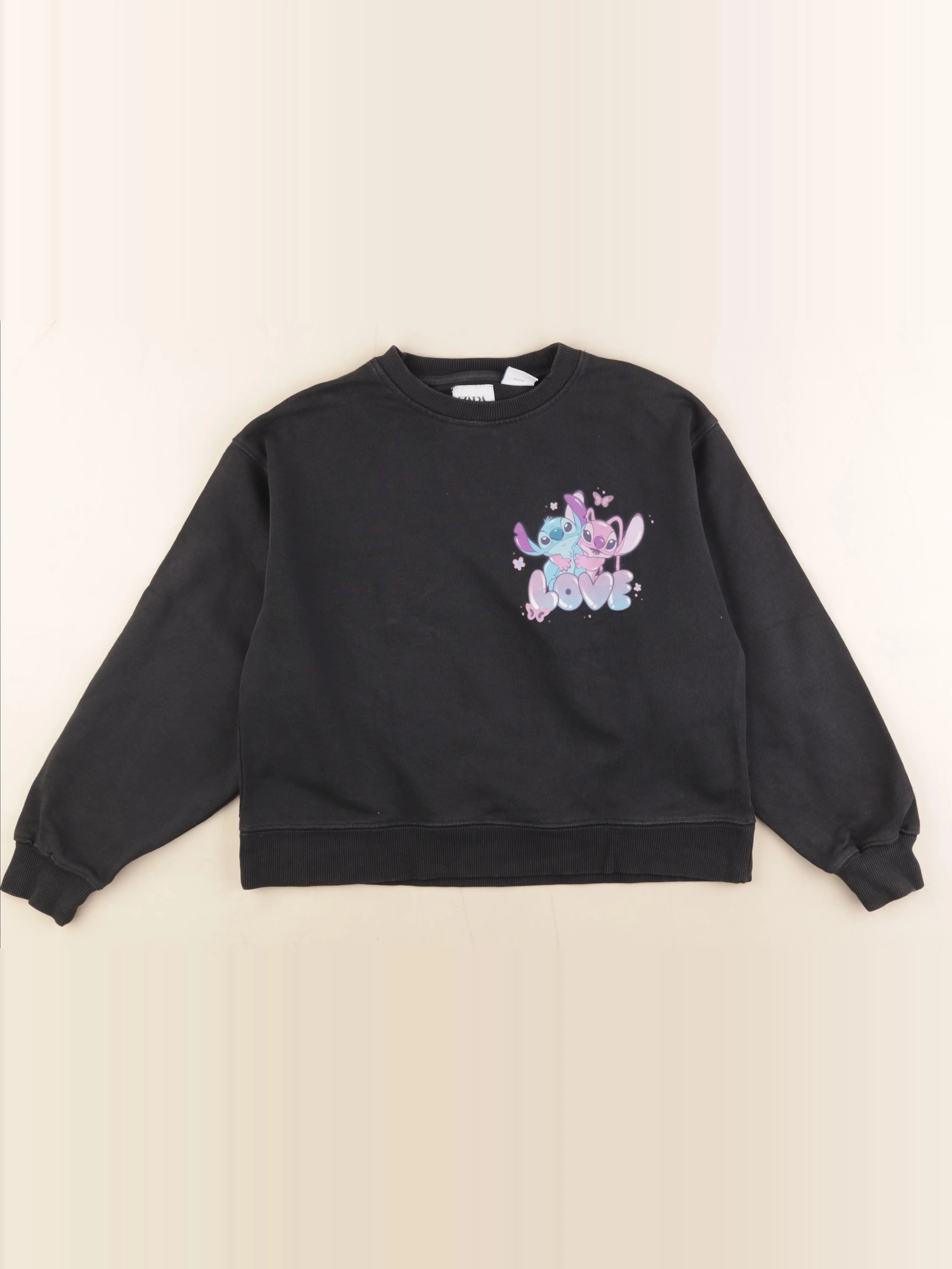 Zara - sweat imprimé au dos noir - 13/14 ans