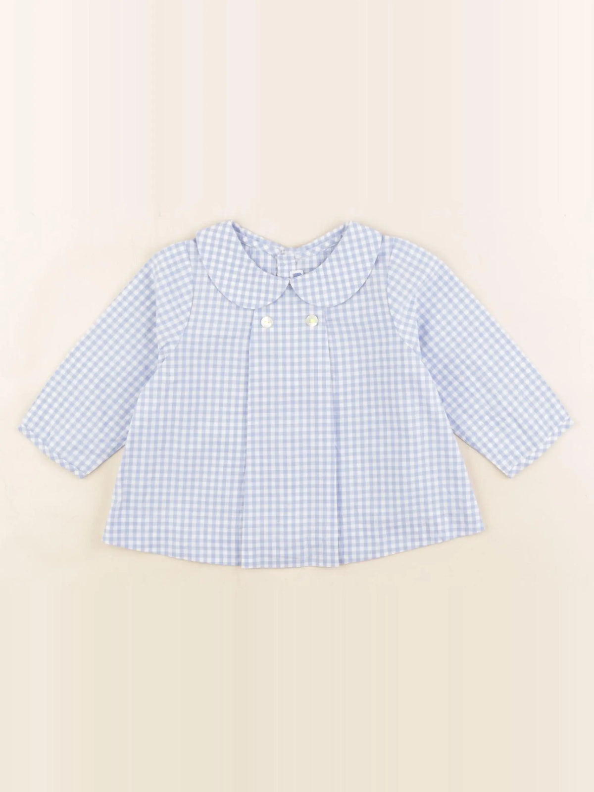 Jacadi - blouse bleu, blanc - 6 mois
