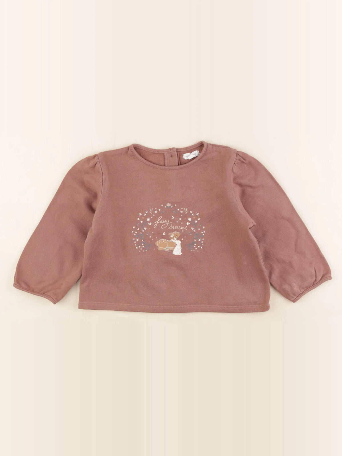 Vertbaudet - sweat marron - 24 mois