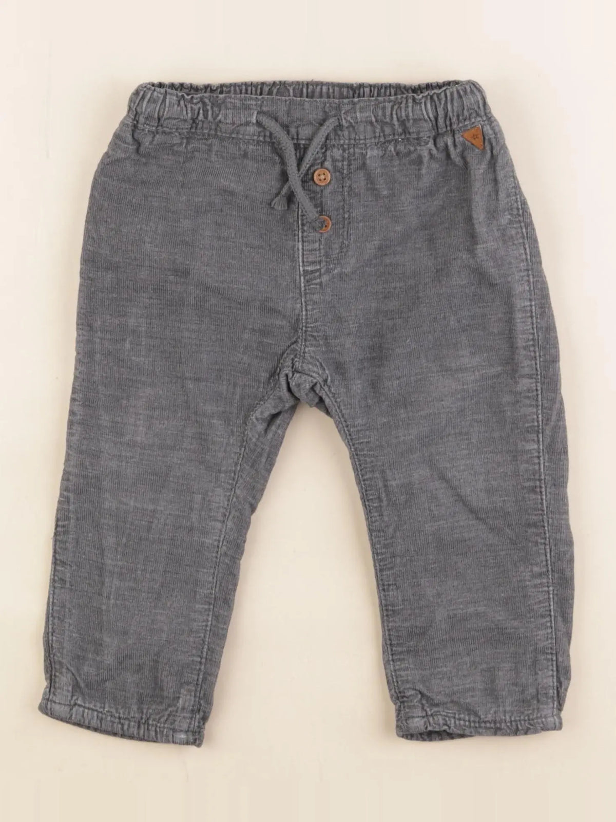 H&M - pantalon gris - 12/9 mois
