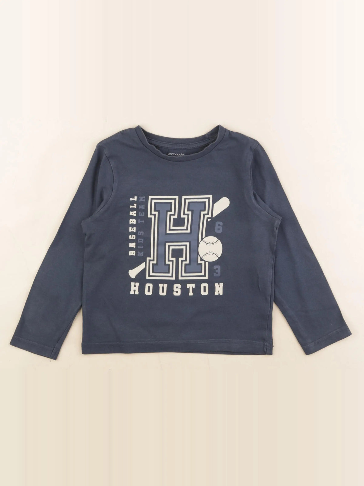 Vertbaudet - tee-shirt bleu - 5 ans