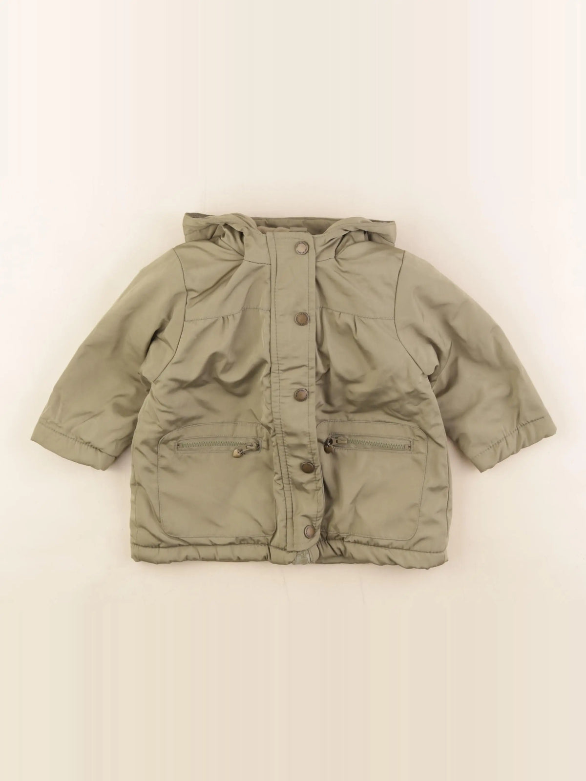 Vertbaudet - manteau vert - 12 mois