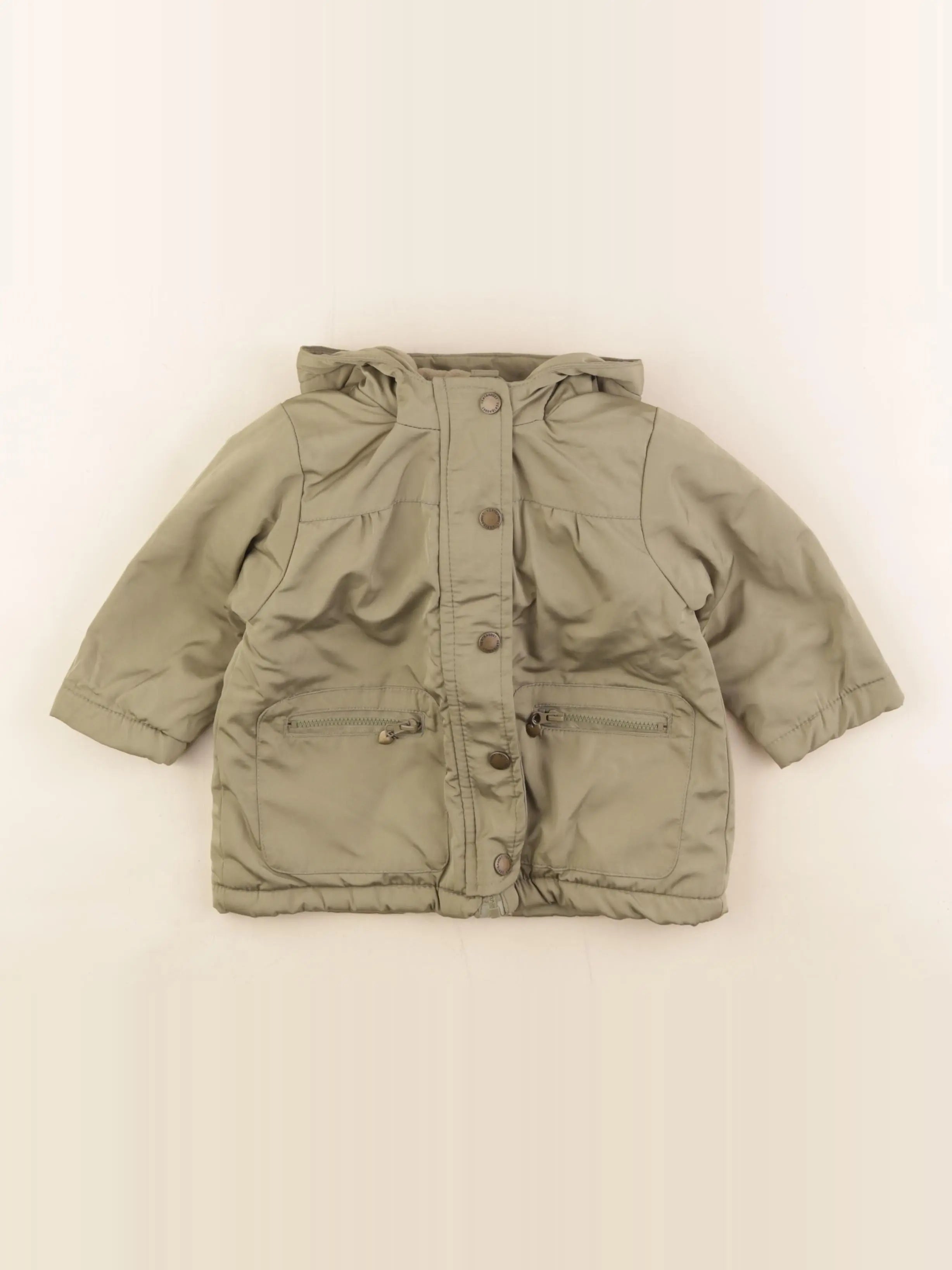 Vertbaudet - manteau vert - 12 mois