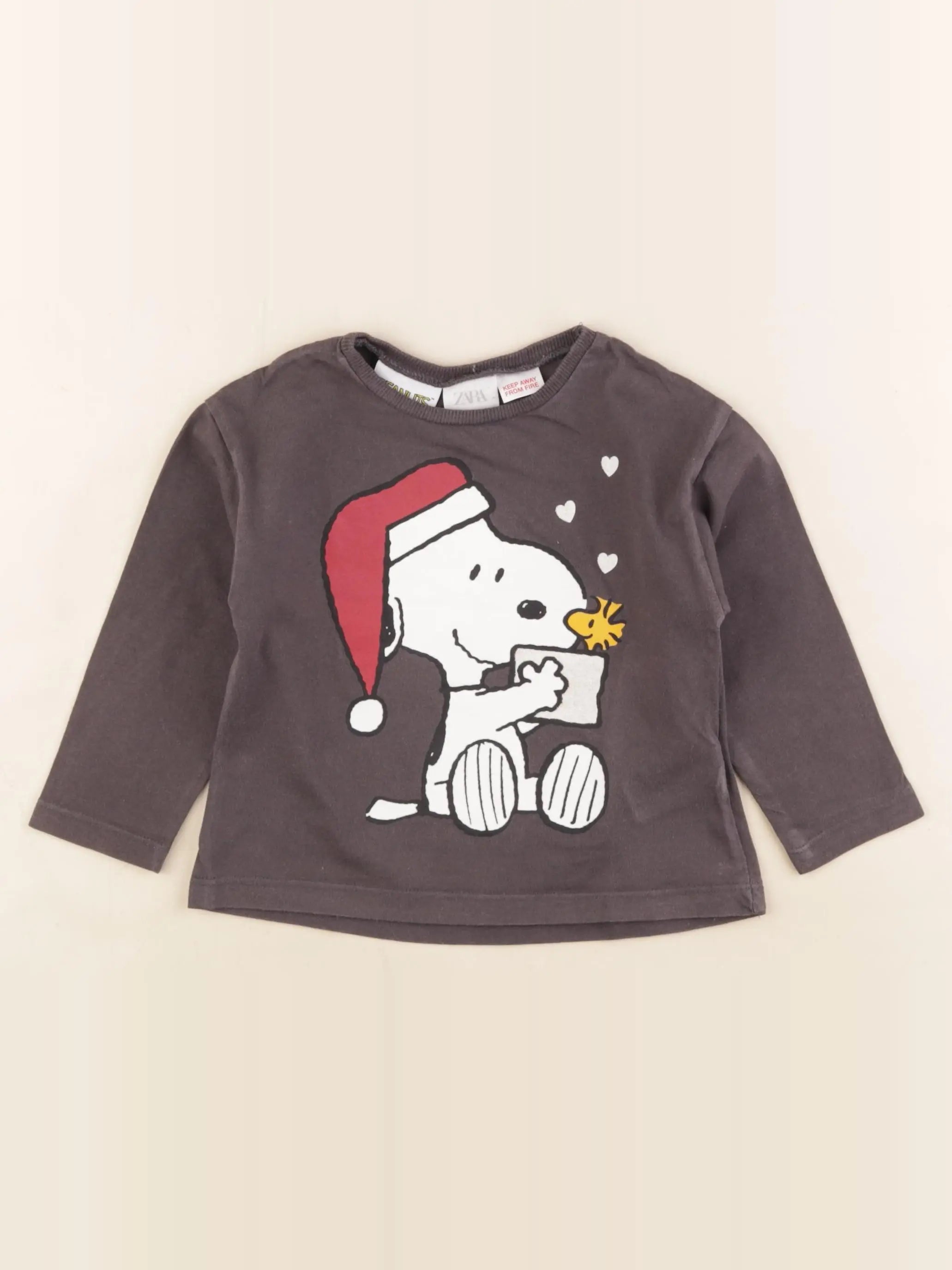 Zara - tee-shirt gris - 12/18 mois