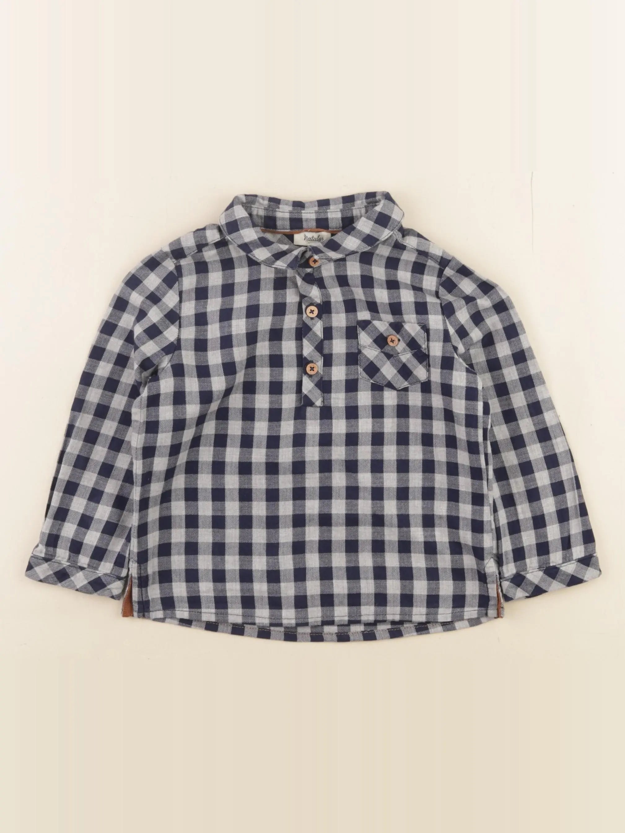 Natalys - chemise bleu - 24 mois