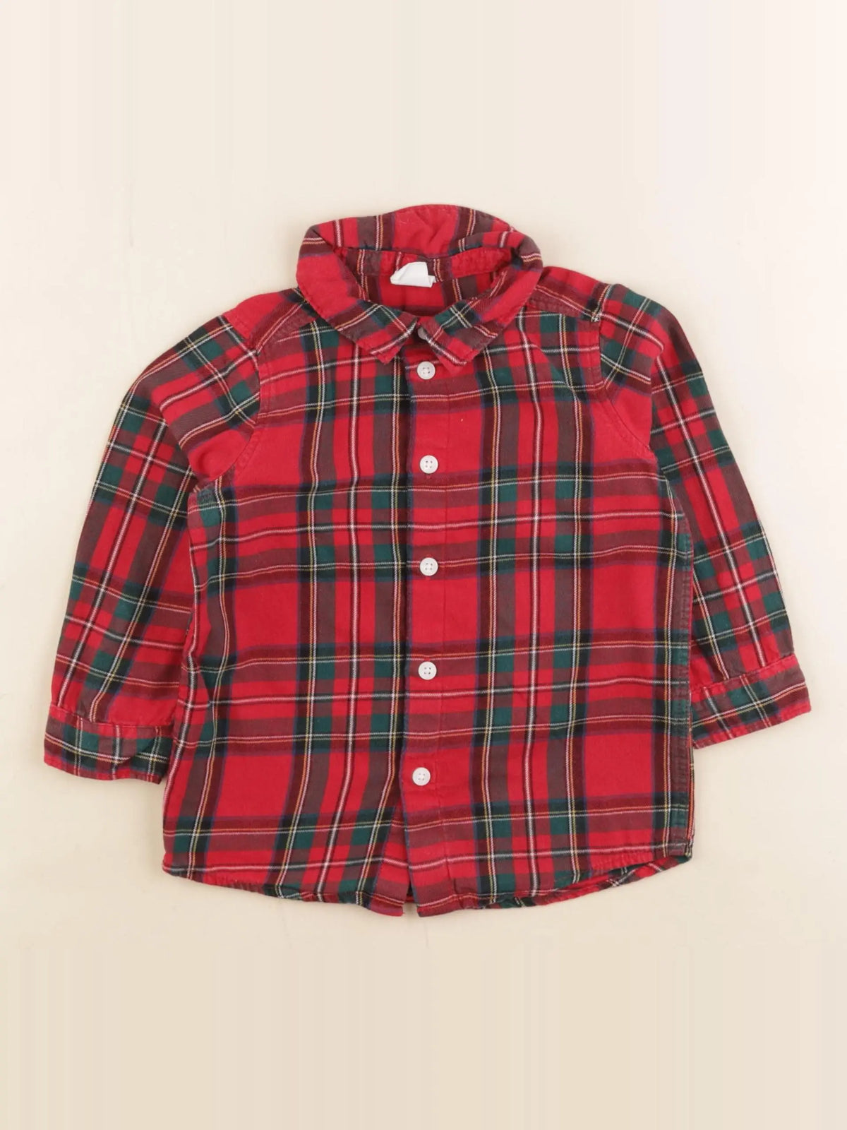 H&M - chemise rouge - 12/18 mois