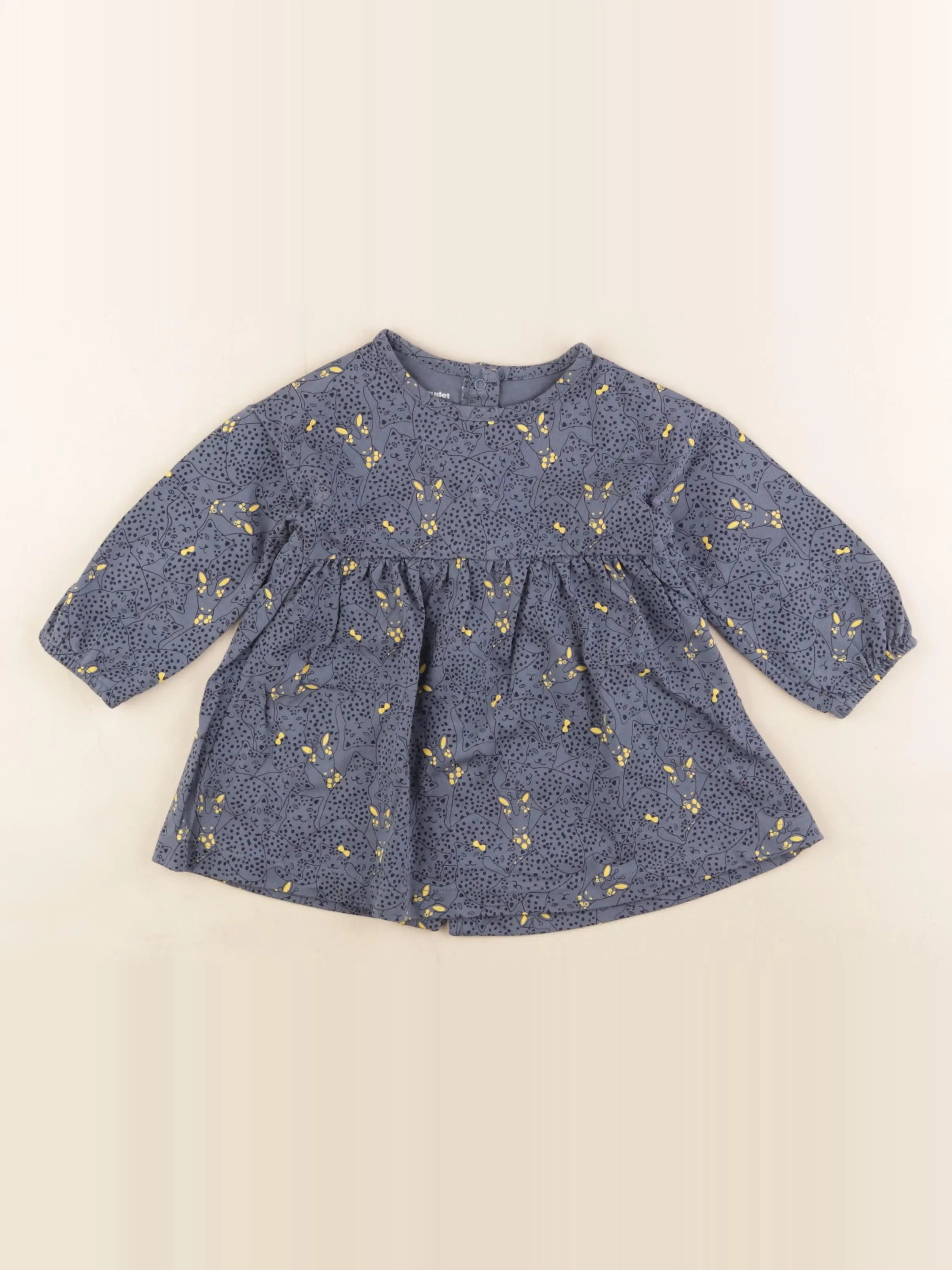Vertbaudet - robe bleu - 12 mois