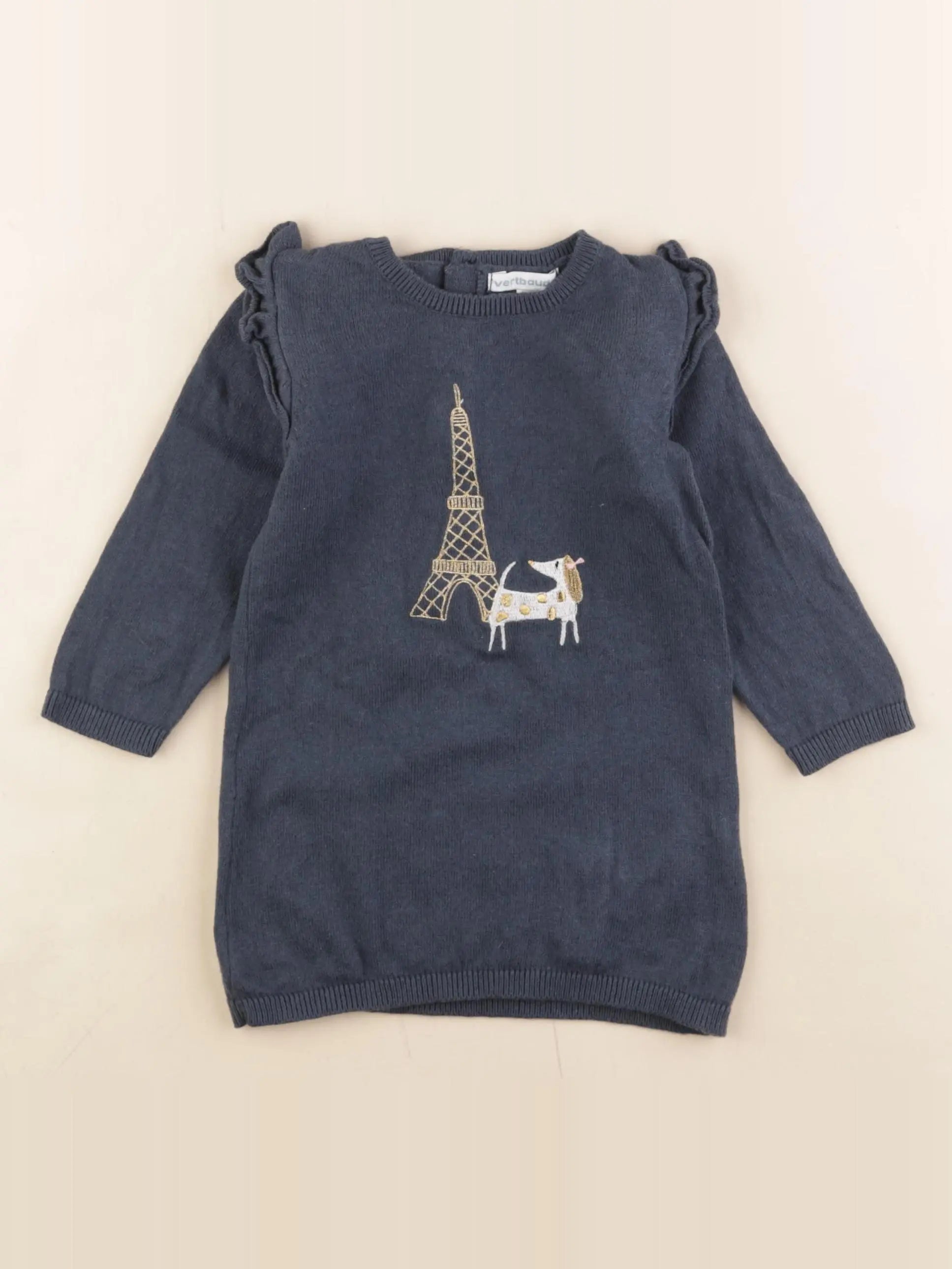 Vertbaudet - robe bleu - 18 mois