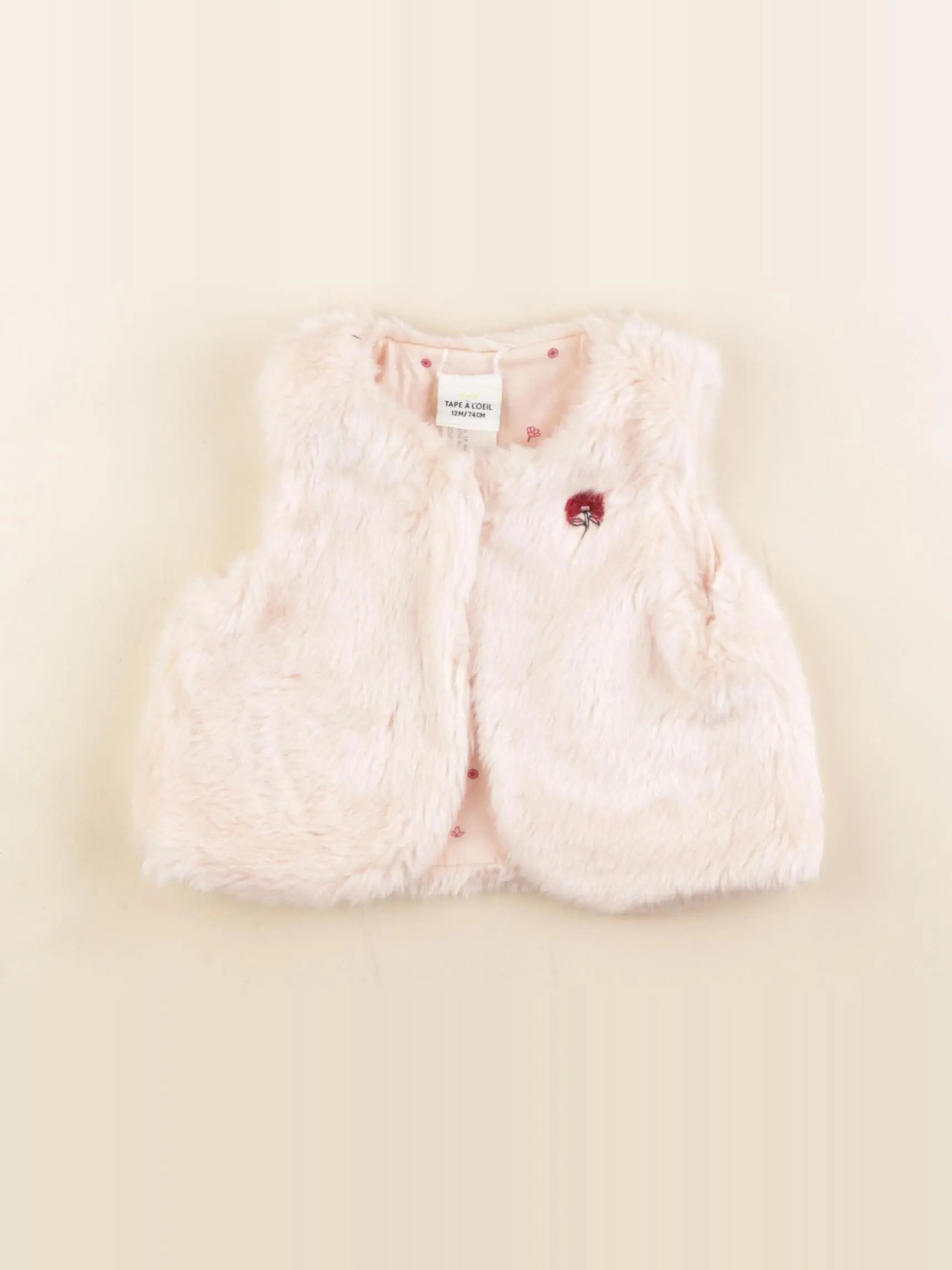 Tape à l'oeil - gilet rose - 12 mois