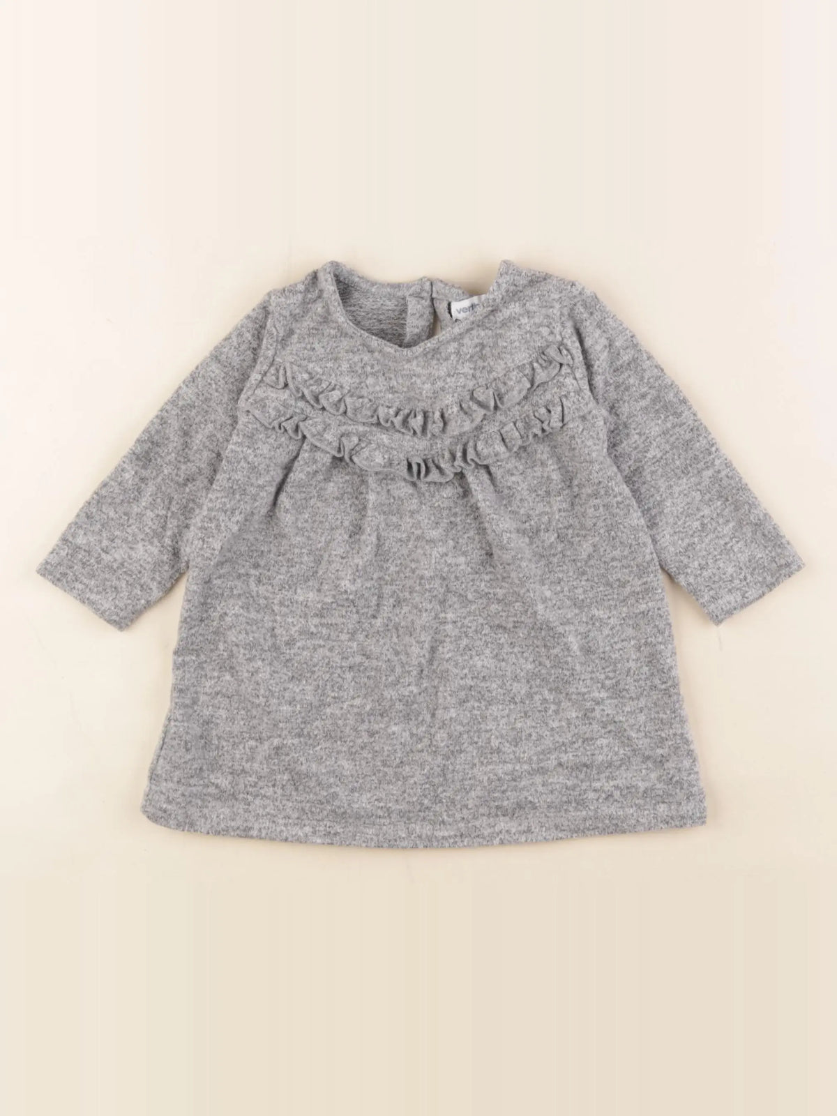 Vertbaudet - robe gris - 9 mois