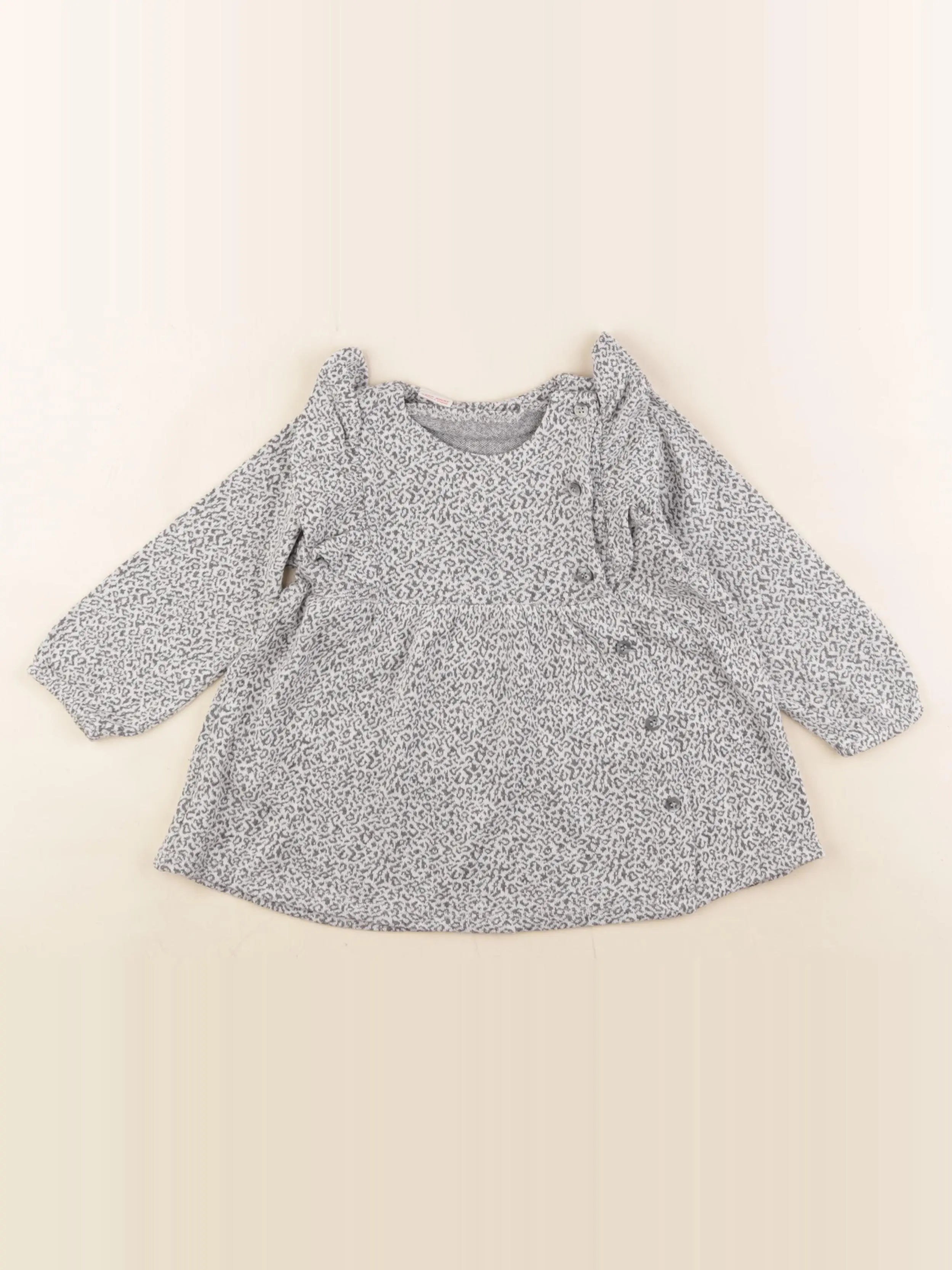 Mango - robe gris - 9/12 mois
