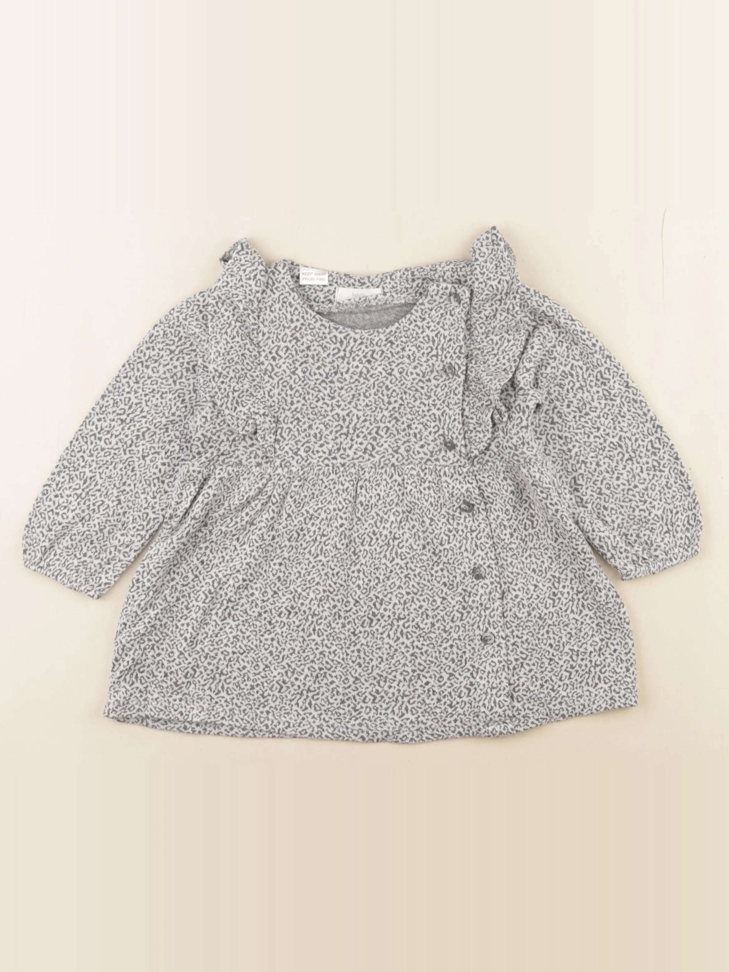 Mango - robe gris - 12/18 mois