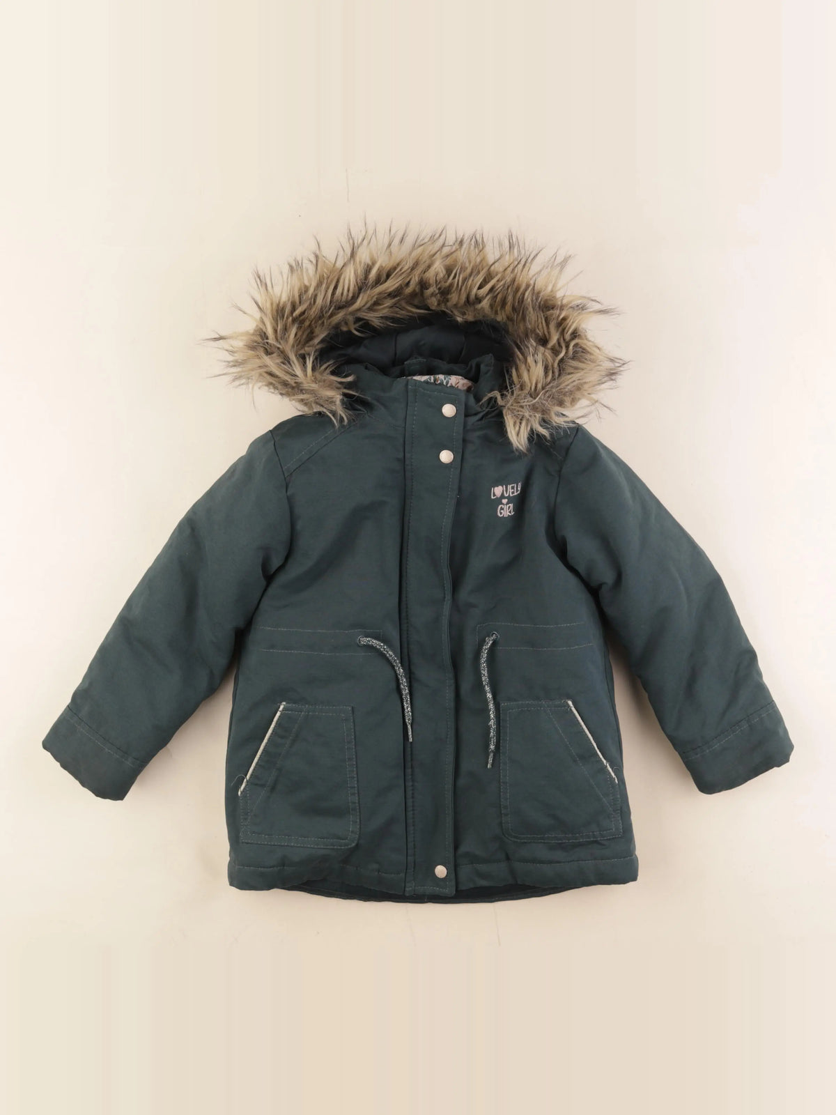 Vertbaudet - parka vert - 4 ans