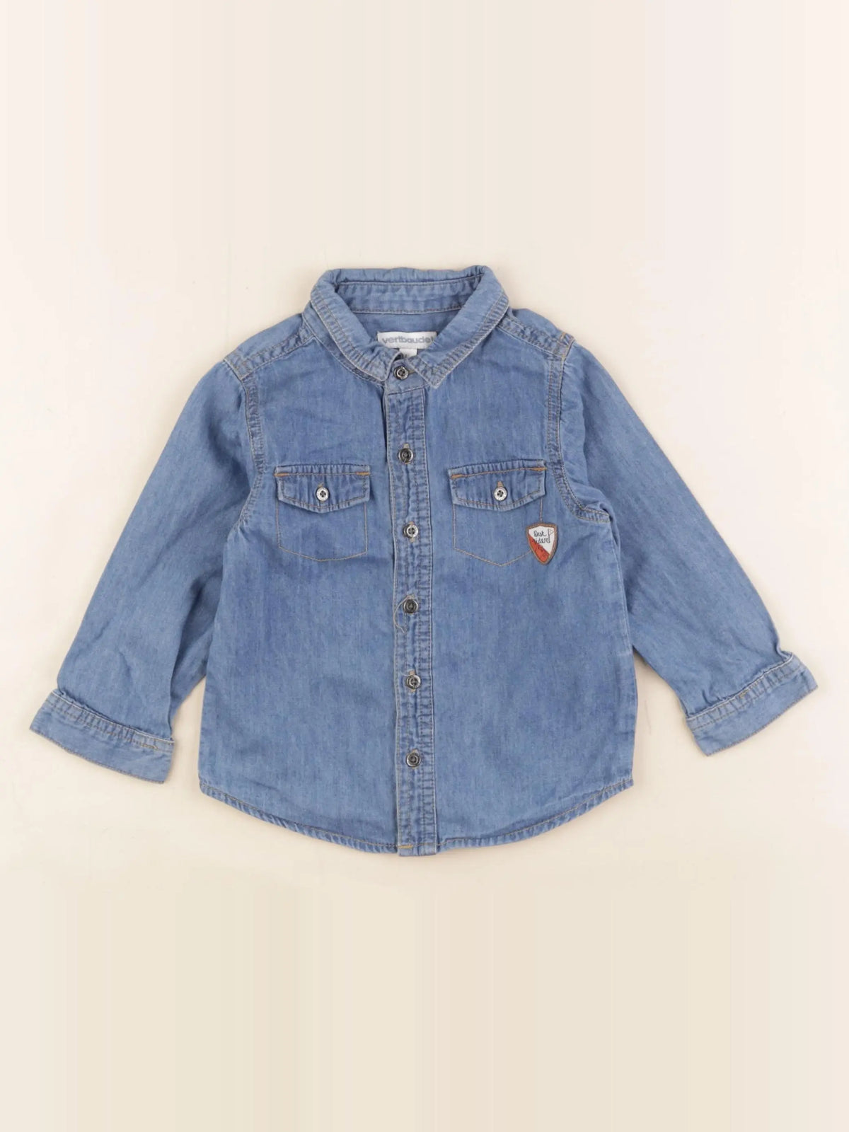 Vertbaudet - chemise bleu - 18 mois