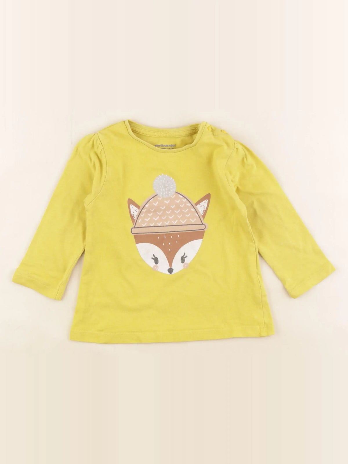Vertbaudet - tee-shirt jaune - 12 mois