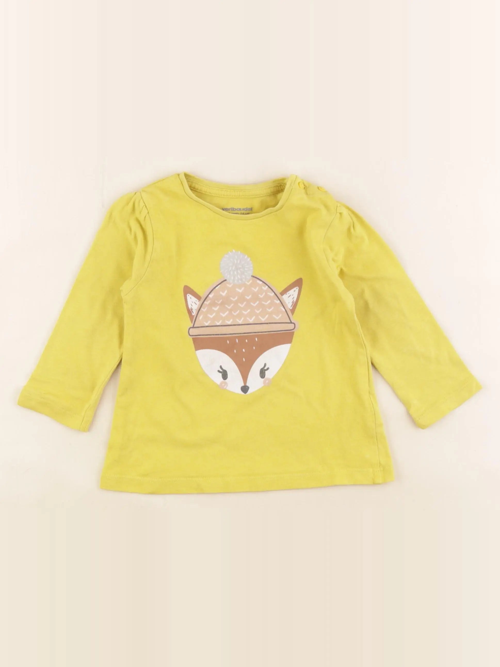 Vertbaudet - tee-shirt jaune - 12 mois