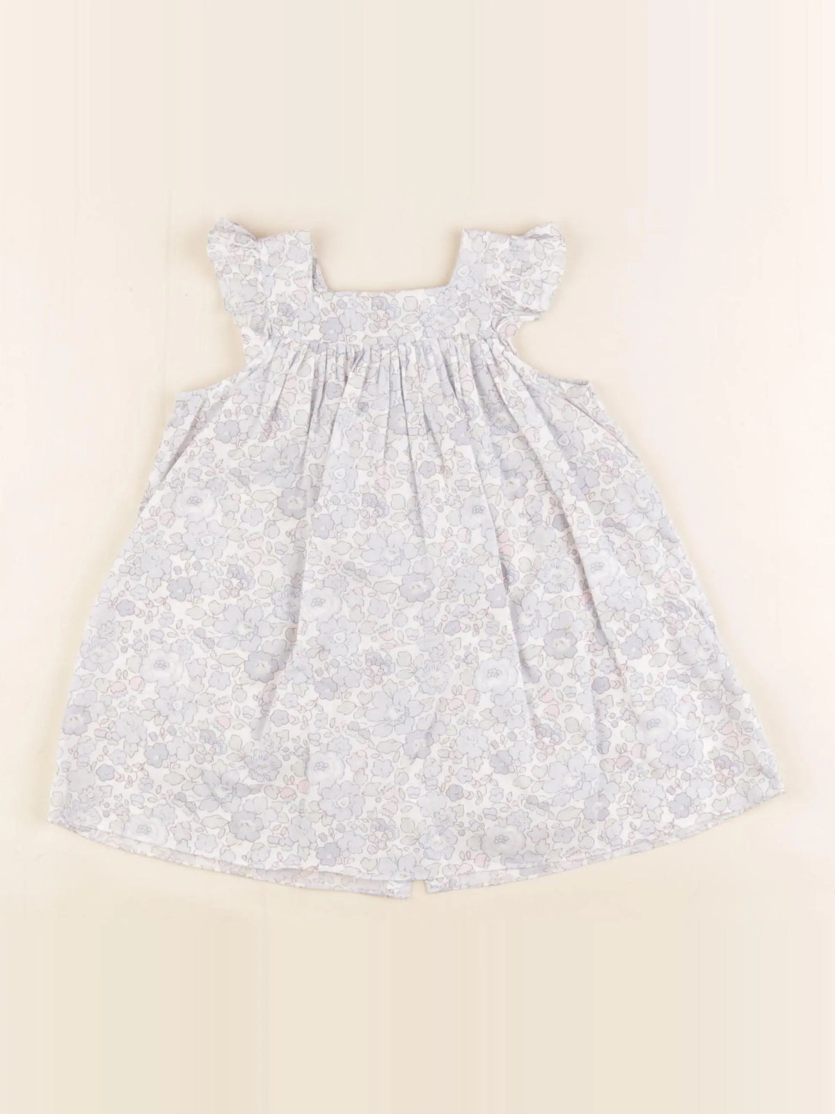 Jacadi - robe liberty blanc, bleu - 12 mois