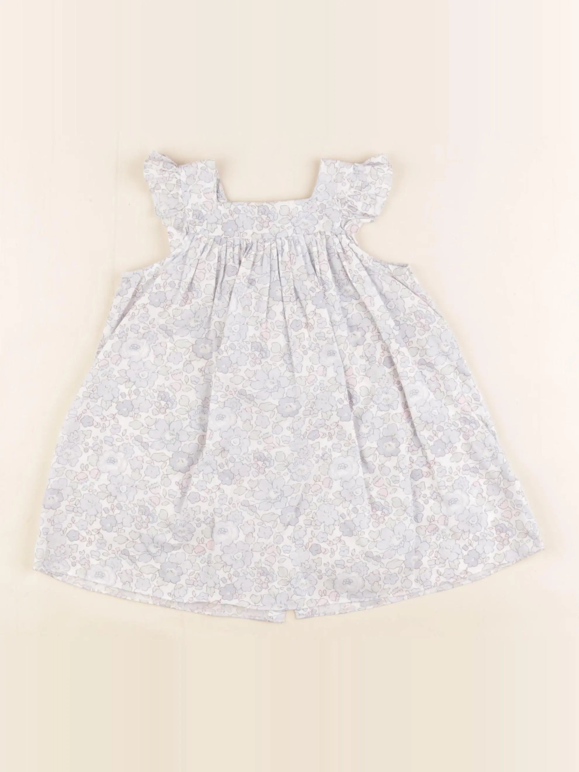Jacadi - robe liberty blanc, bleu - 12 mois