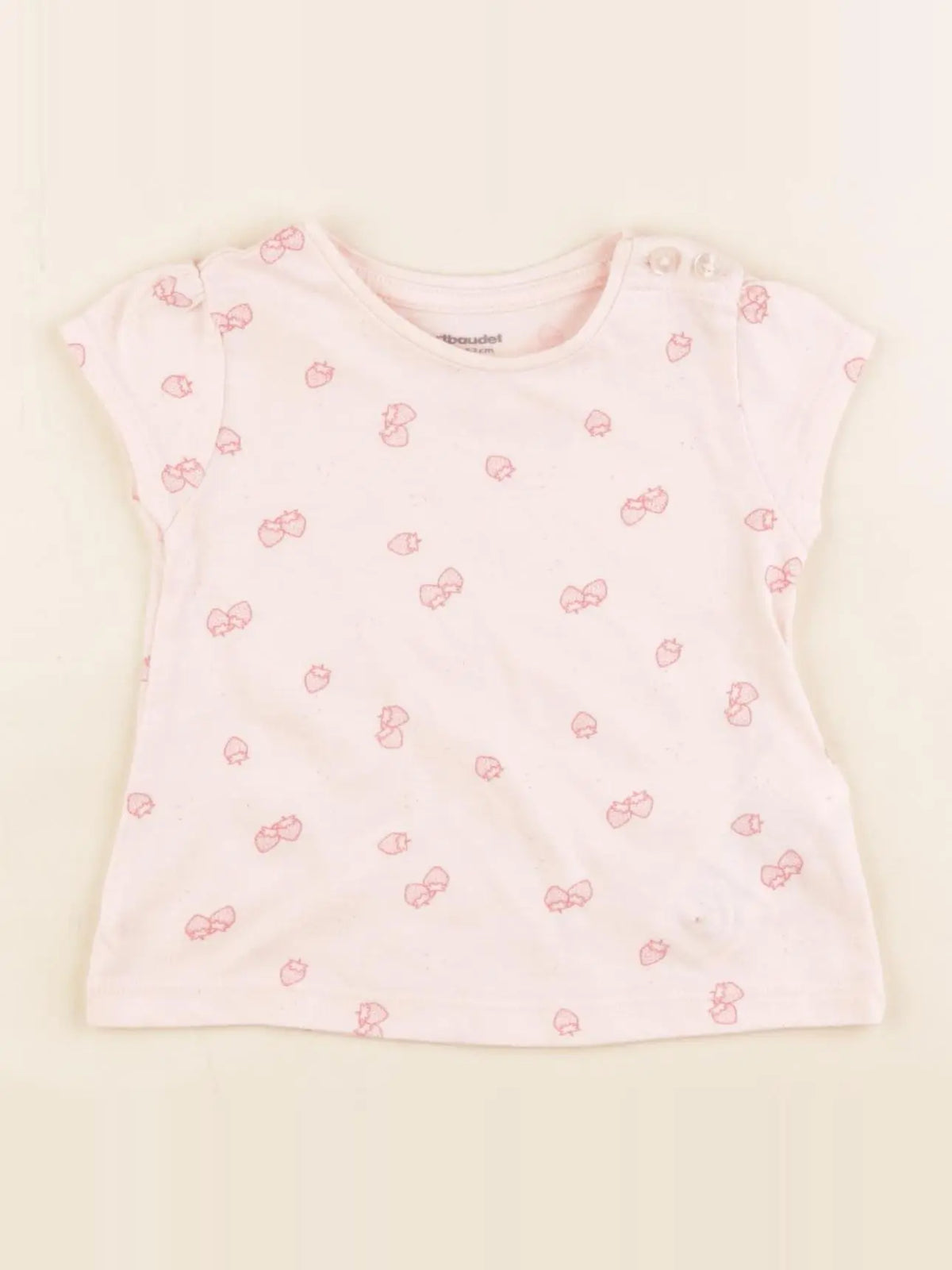Vertbaudet - tee-shirt rose - 3 mois