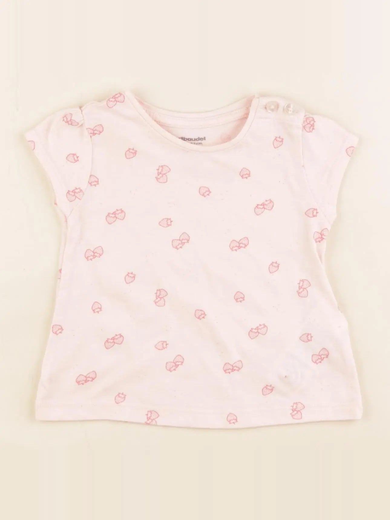 Vertbaudet - tee-shirt rose - 3 mois