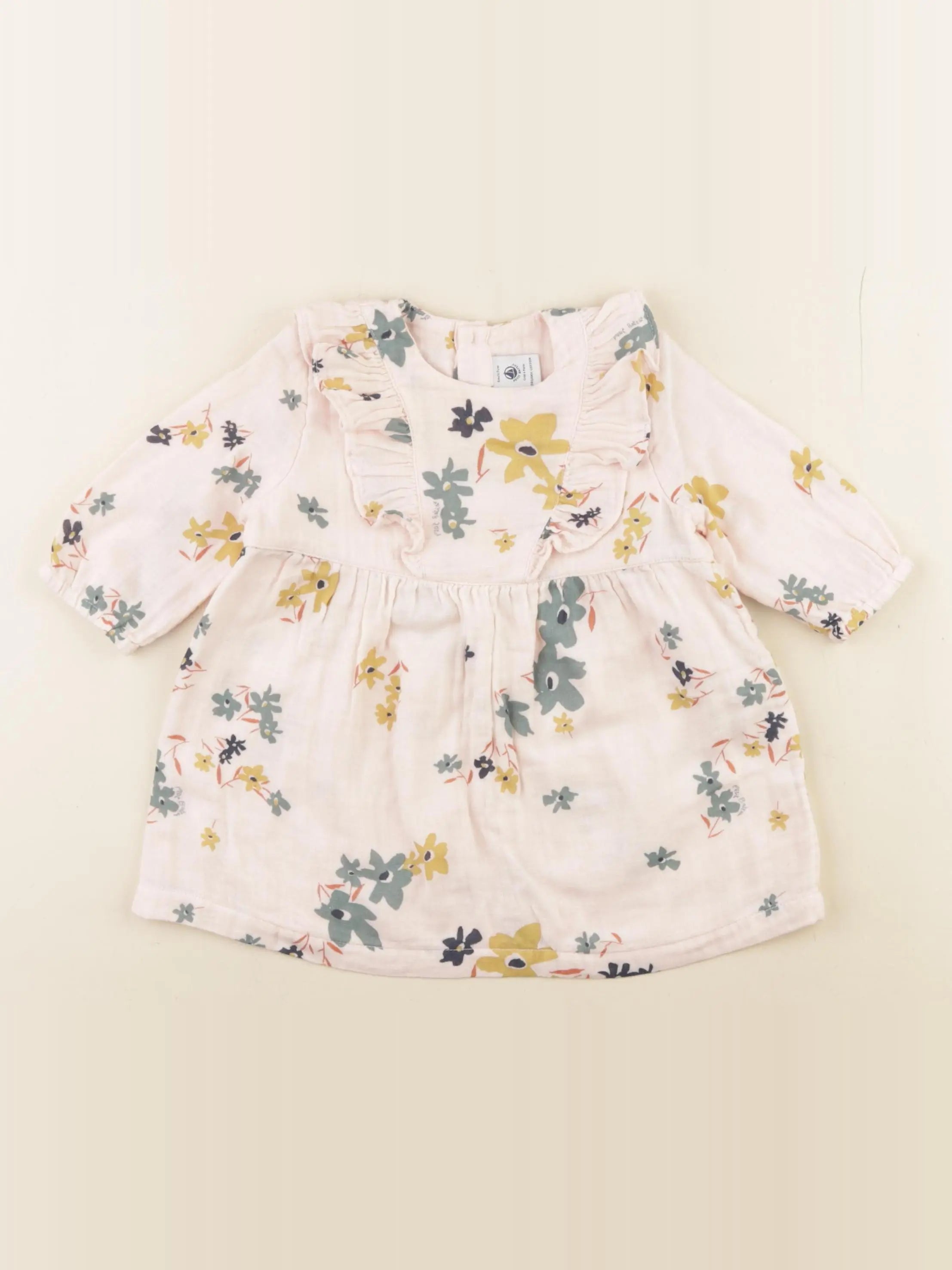 Petit Bateau - robe multicolore - 6 mois