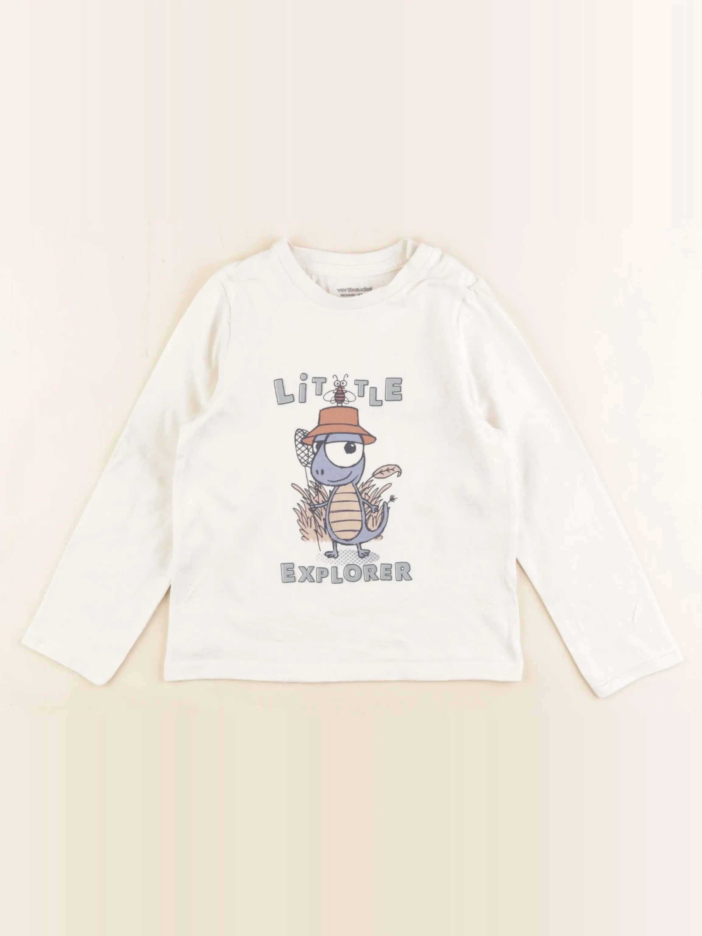 Vertbaudet - tee-shirt blanc - 36 mois
