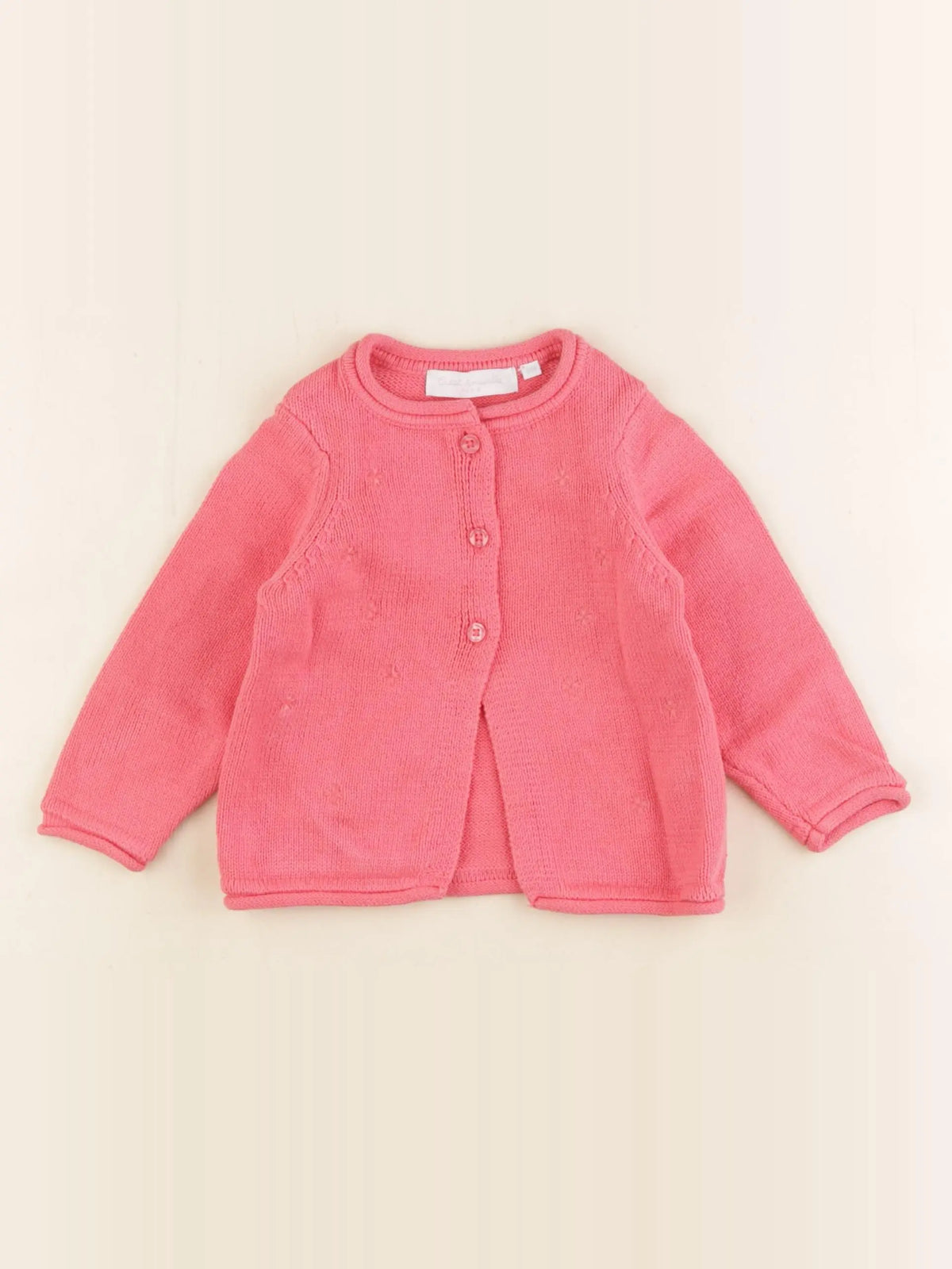 Cadet Rousselle - gilet rose - 6 mois