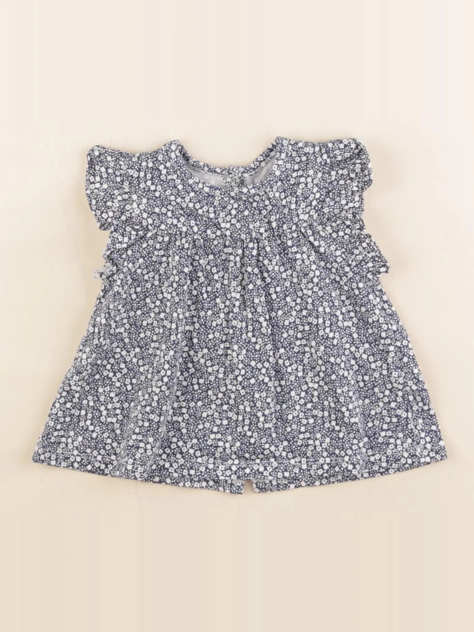Vertbaudet - tee-shirt bleu - 12 mois