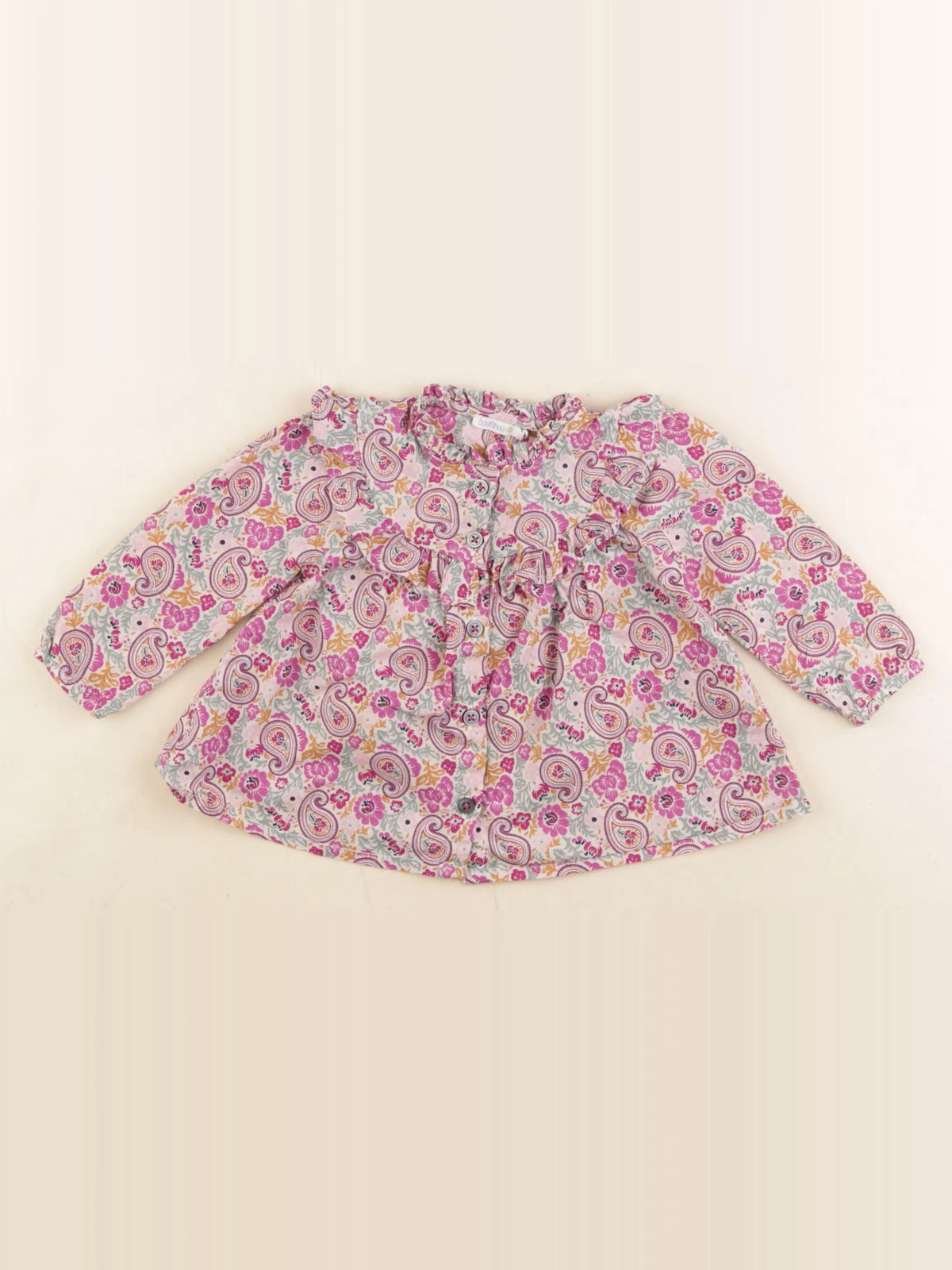 Boutchou - blouse rose - 9 mois