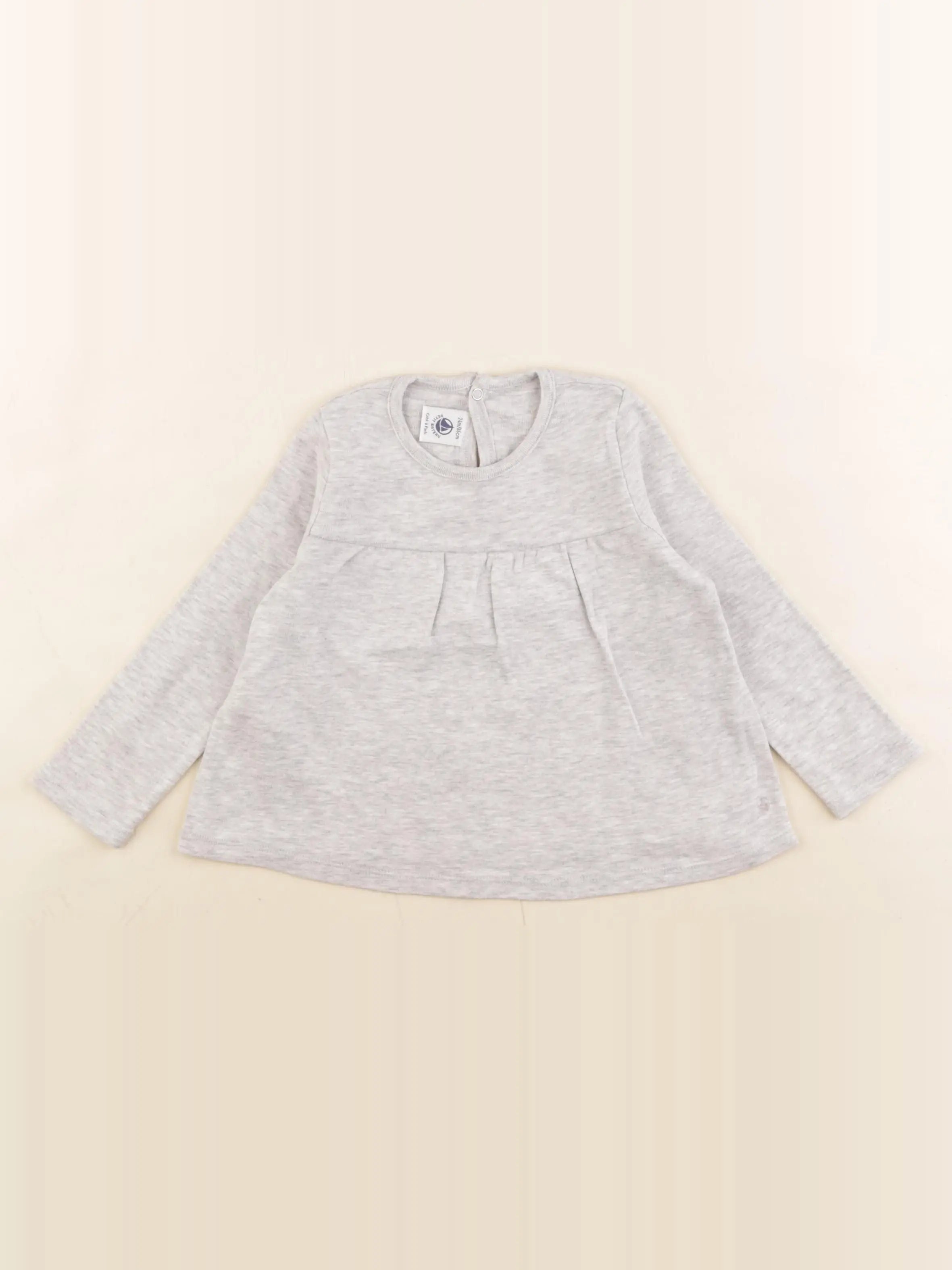 Petit Bateau - tee-shirt gris - 24 mois
