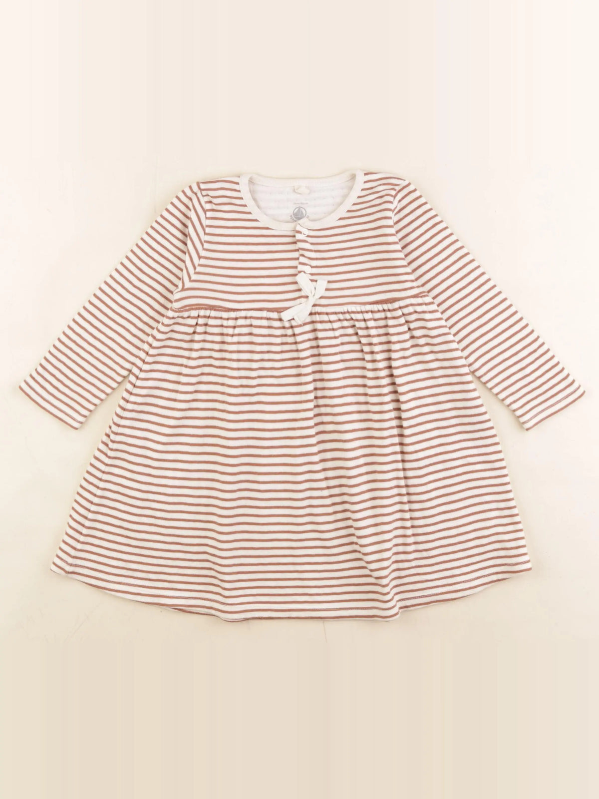 Petit Bateau - robe beige - 24 mois