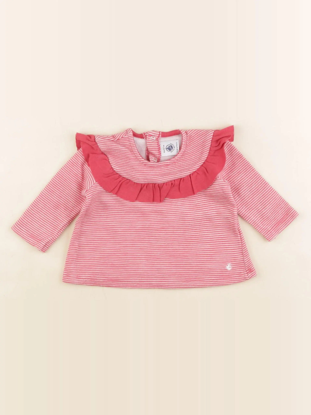 Petit Bateau - tee-shirt rose - 6 mois