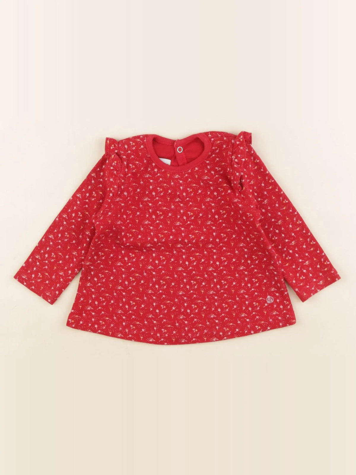 Petit Bateau - tee-shirt rouge - 6 mois
