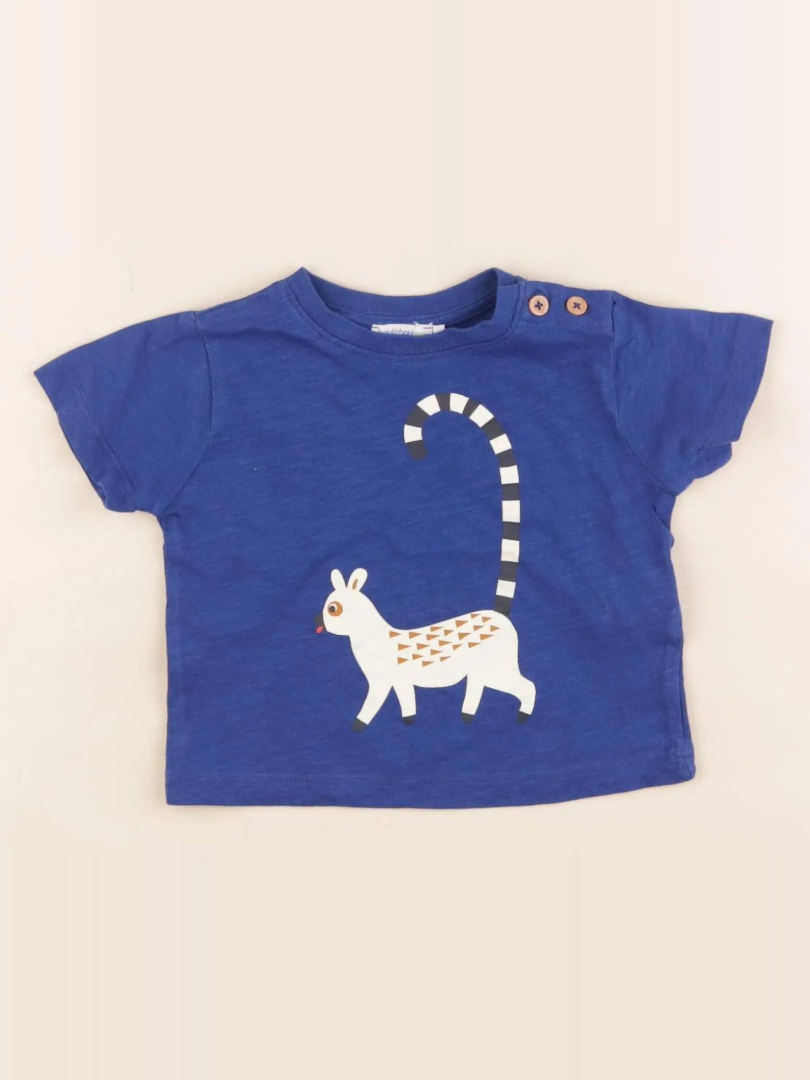 Boutchou - tee-shirt bleu - 6 mois