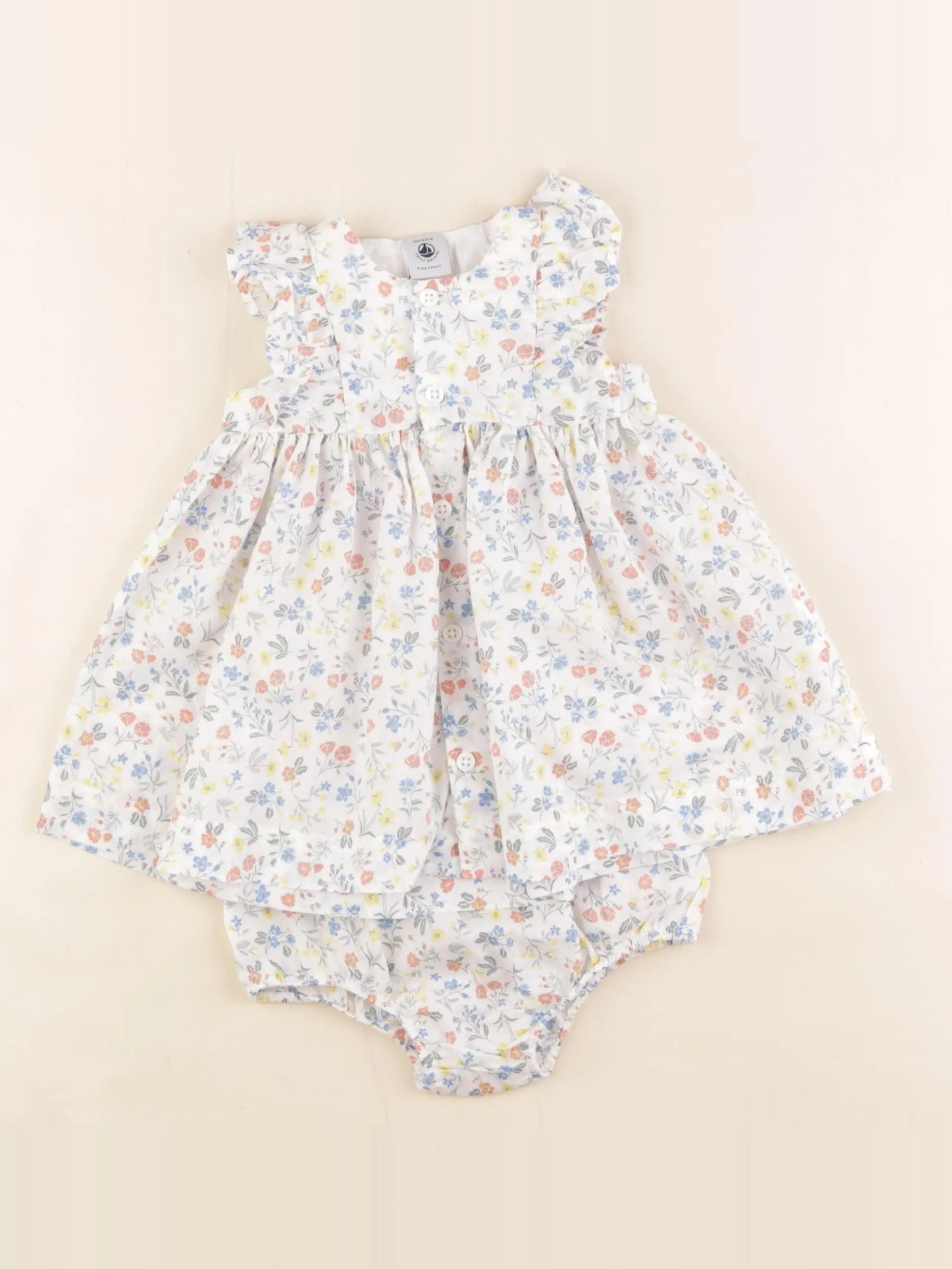 Petit Bateau - robe multicolore - 6 mois