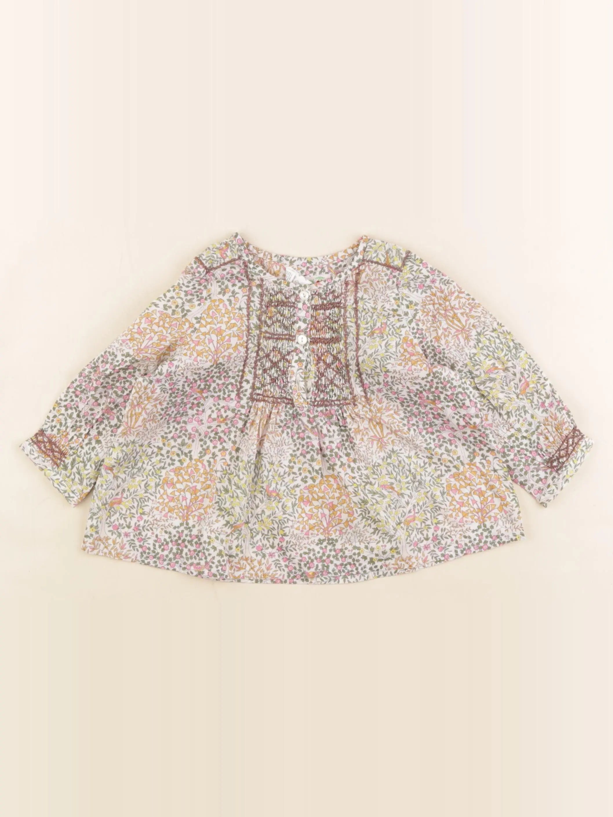 Bonpoint - blouse multicolore - 12 mois