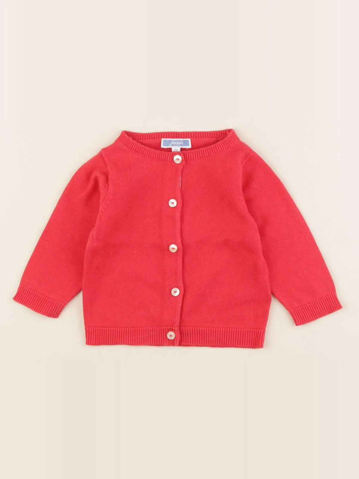 Jacadi - gilet rouge - 6 mois