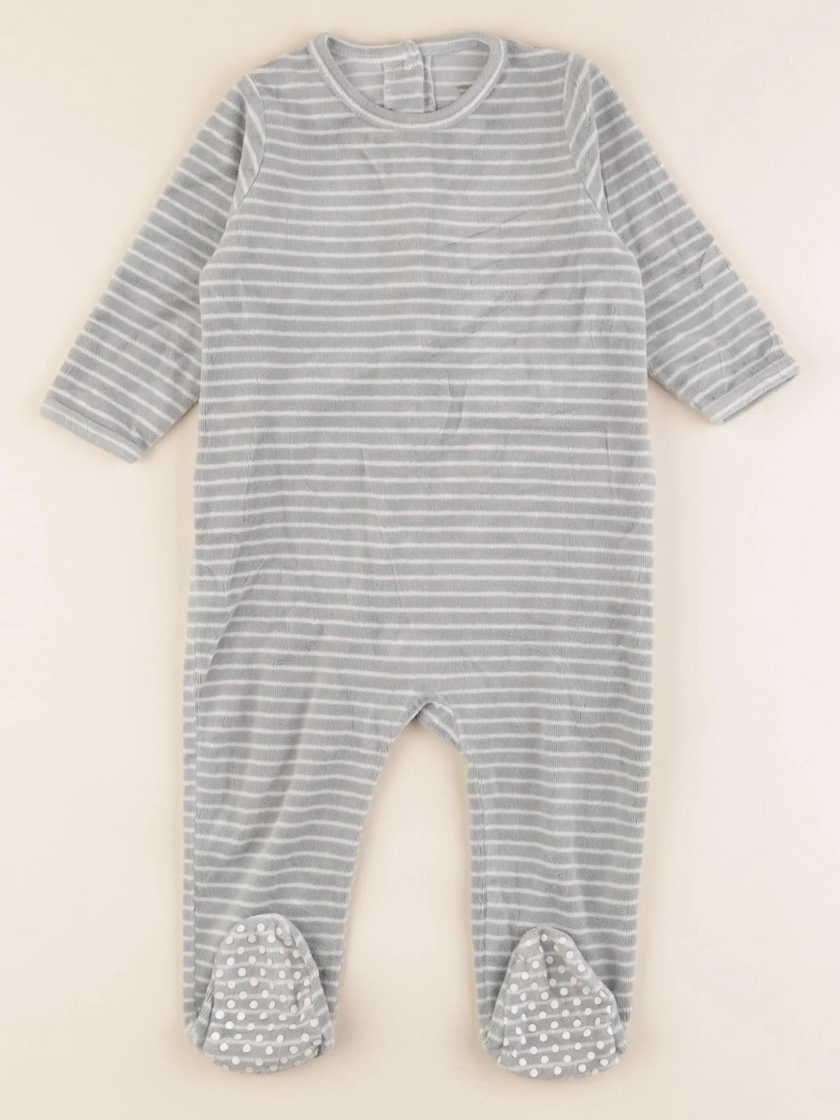 Vertbaudet - pyjama velours vert - 18 mois