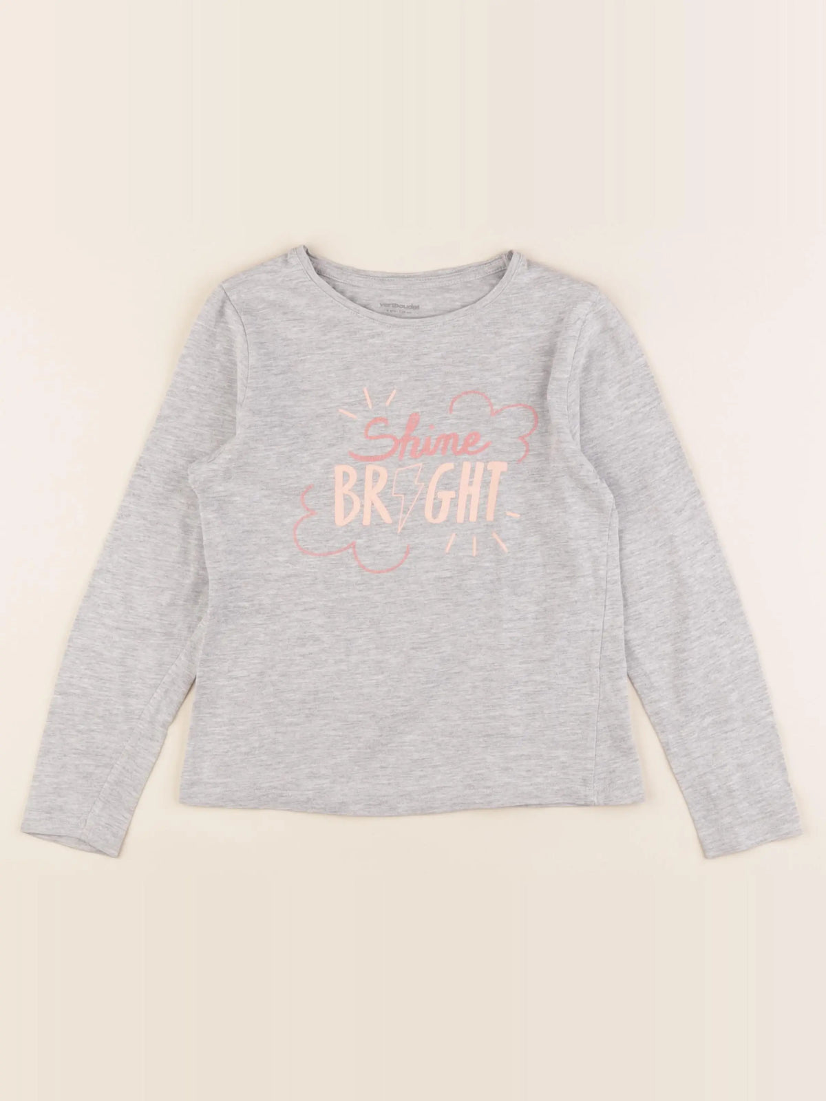 Vertbaudet - tee-shirt gris - 8 ans