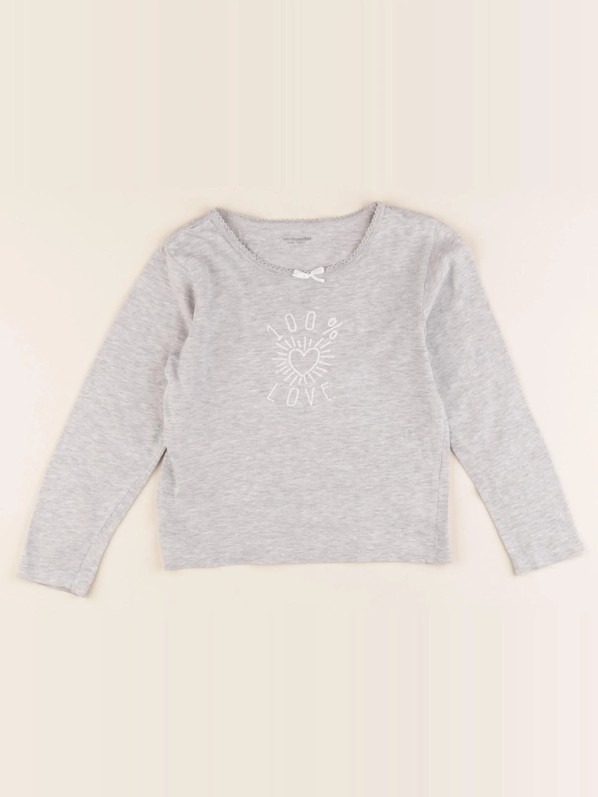 Vertbaudet - maillot de corps gris - 8 ans
