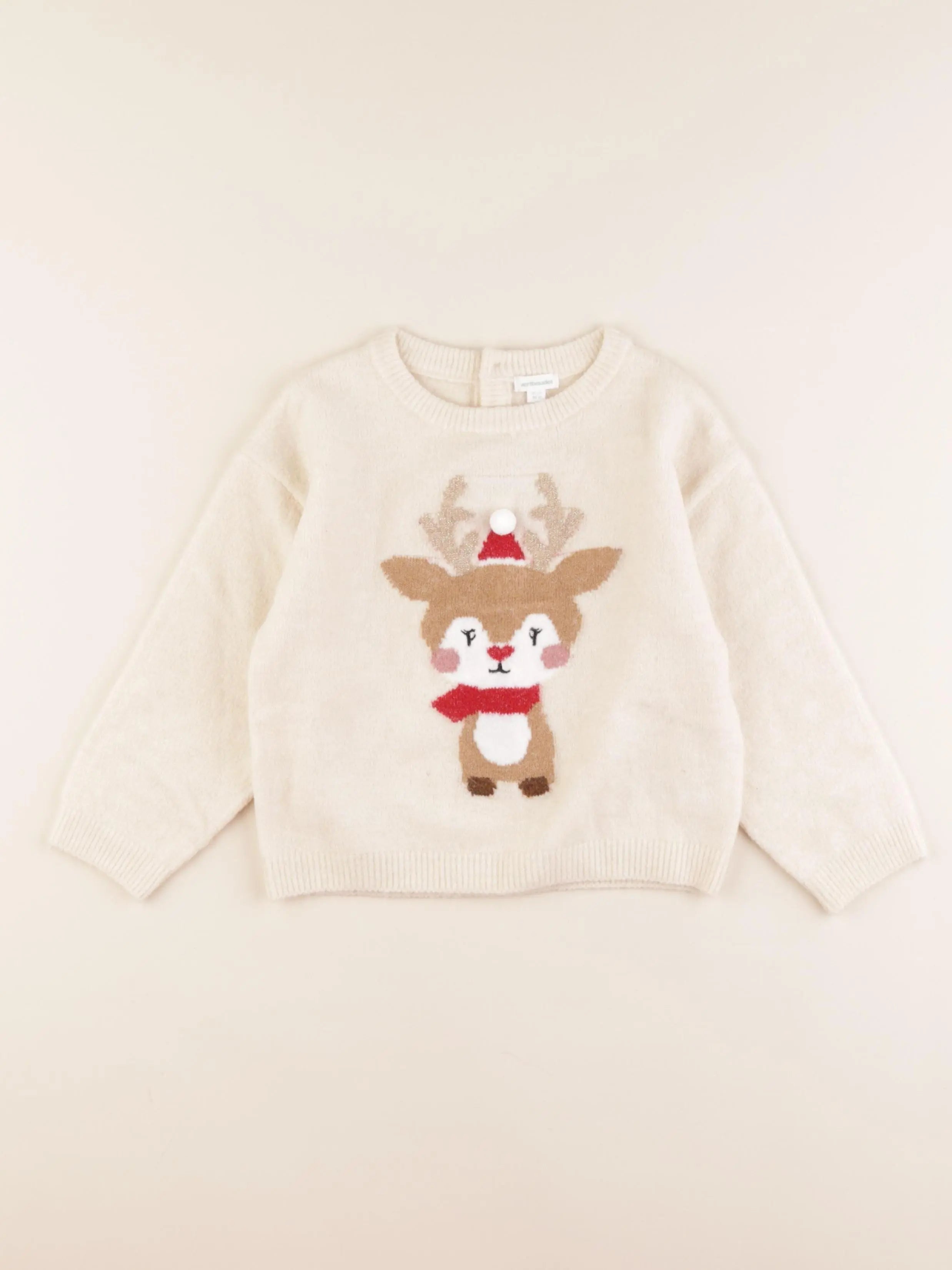 Vertbaudet - pull beige - 36 mois