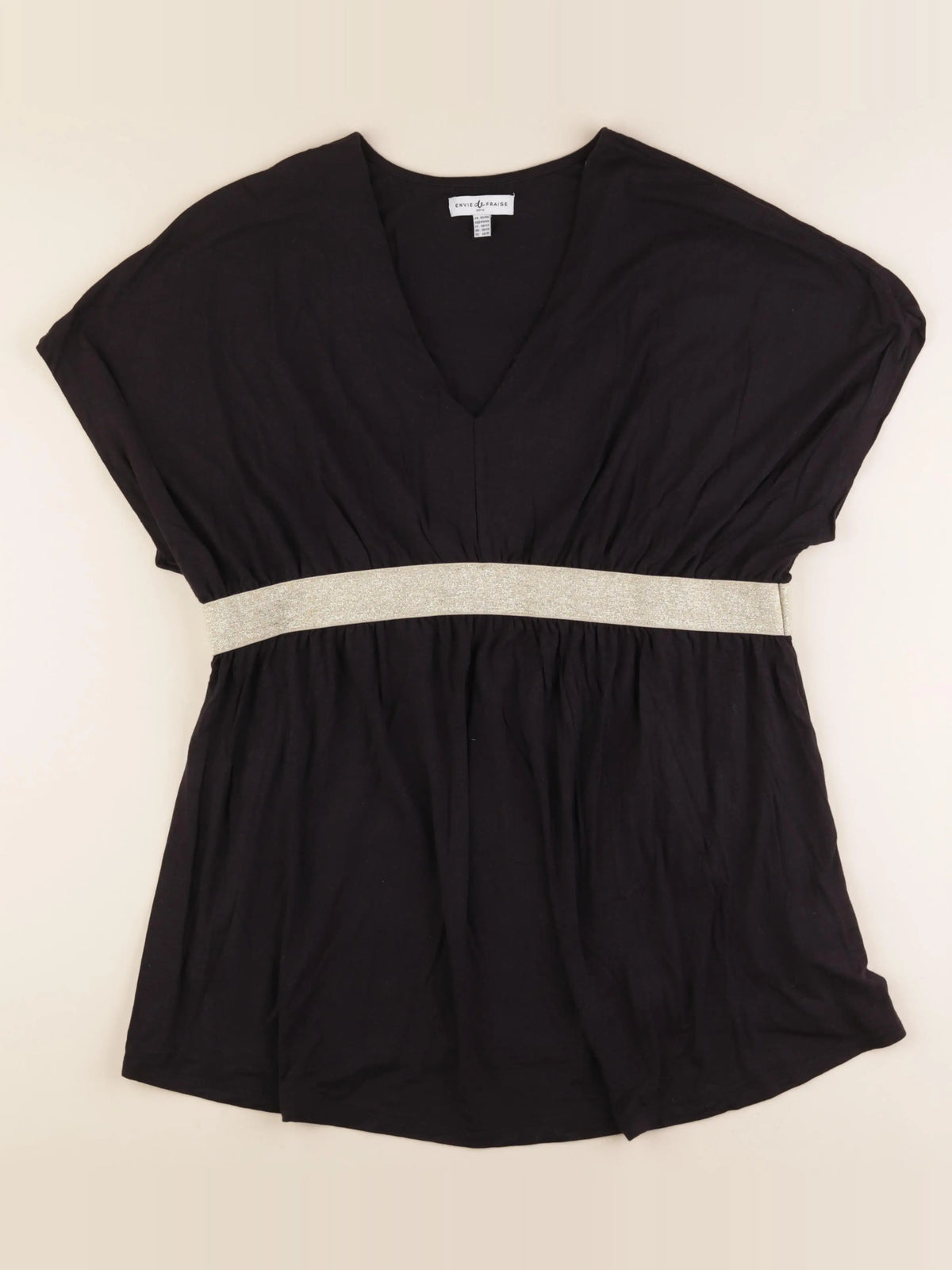 Envie de fraise - tee-shirt grossesse or, noir - 46 à 48