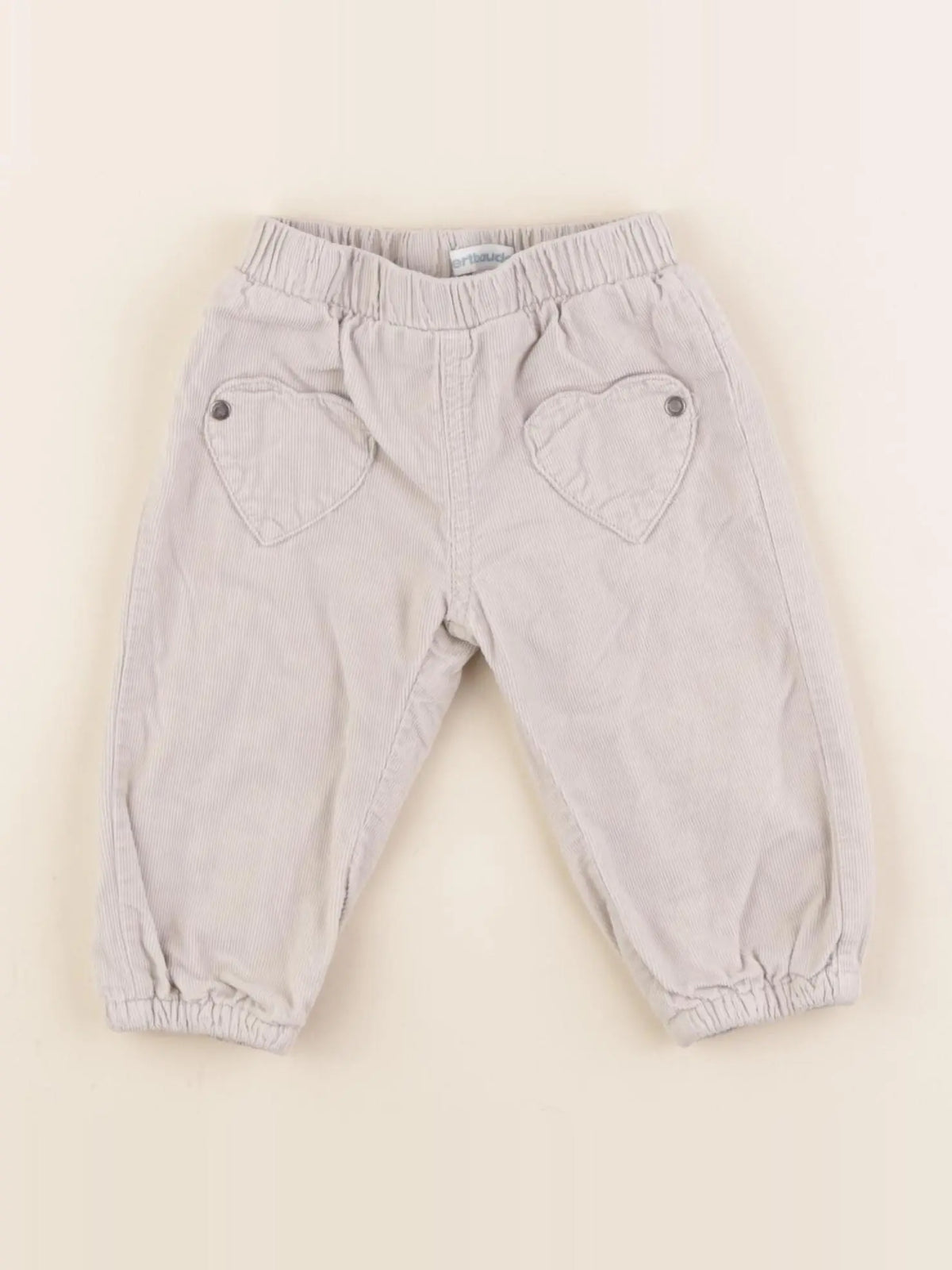 Vertbaudet - pantalon beige - 6 mois