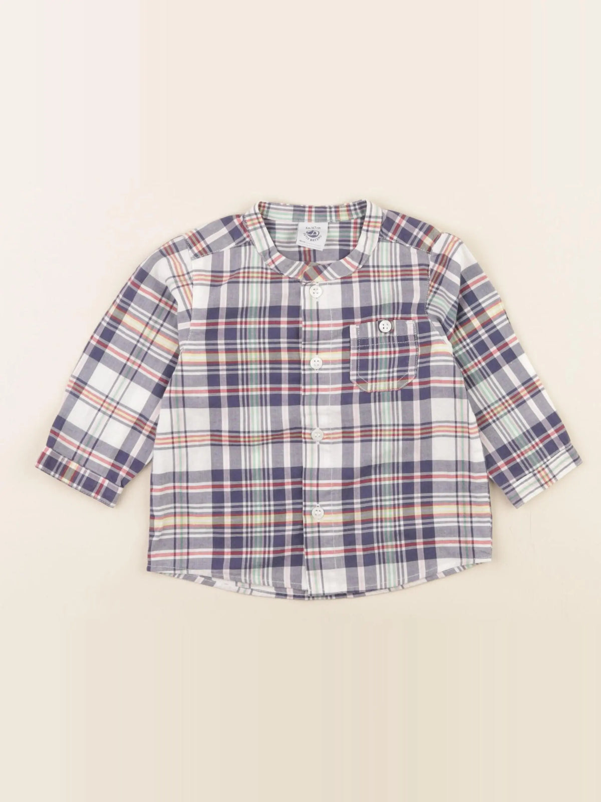 Petit Bateau - chemise multicolore - 6 mois
