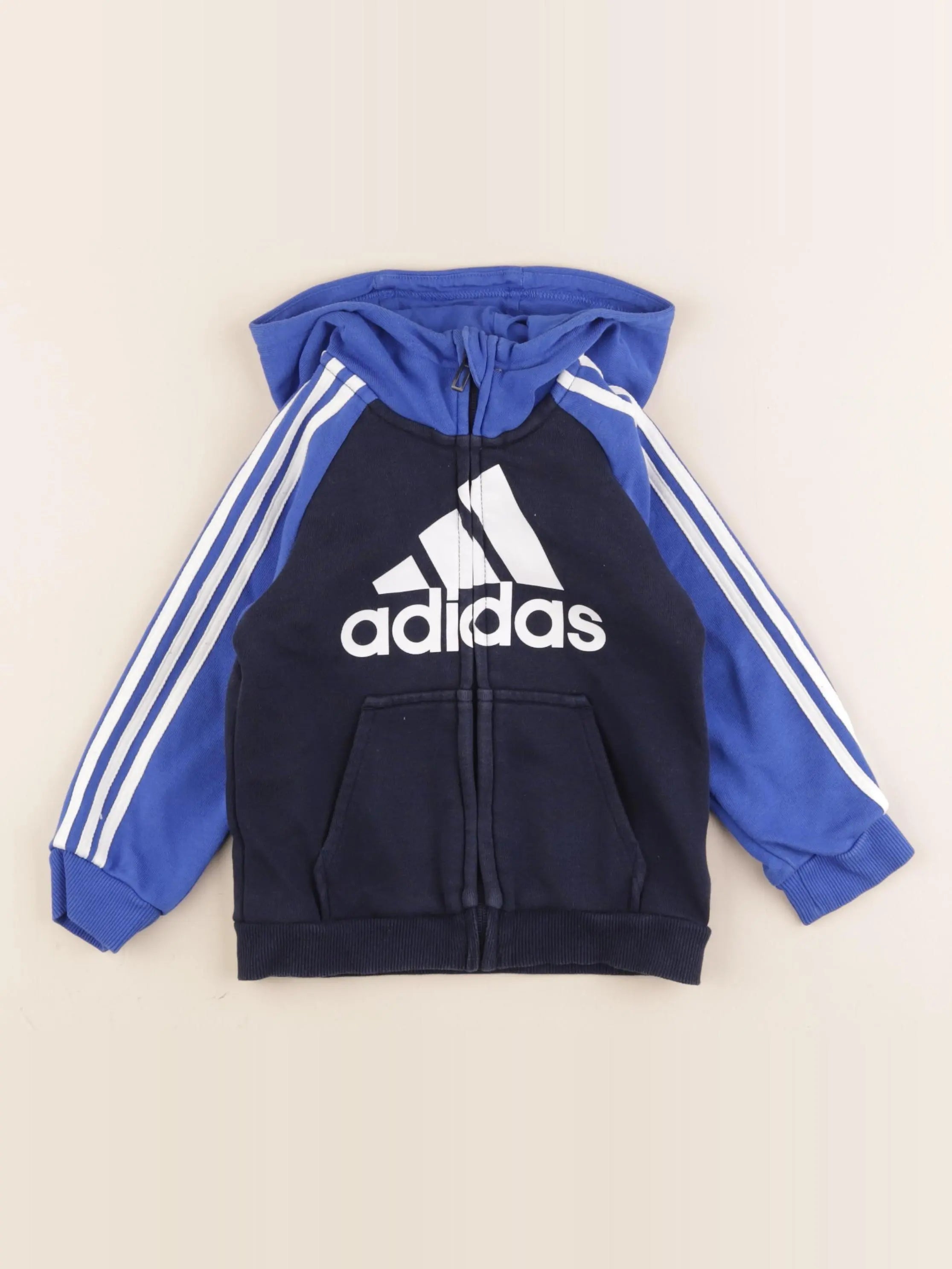 Adidas - sweat bleu - 18/24 mois