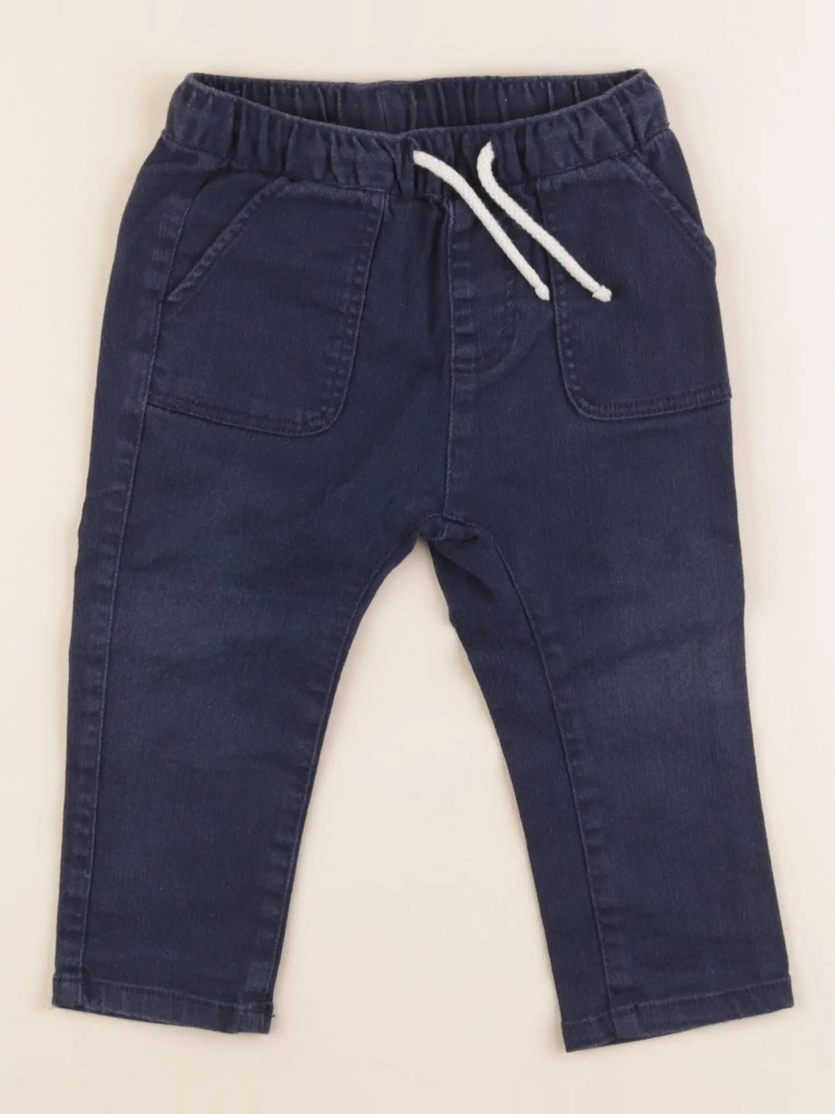 H&M - jean bleu - 9/12 mois