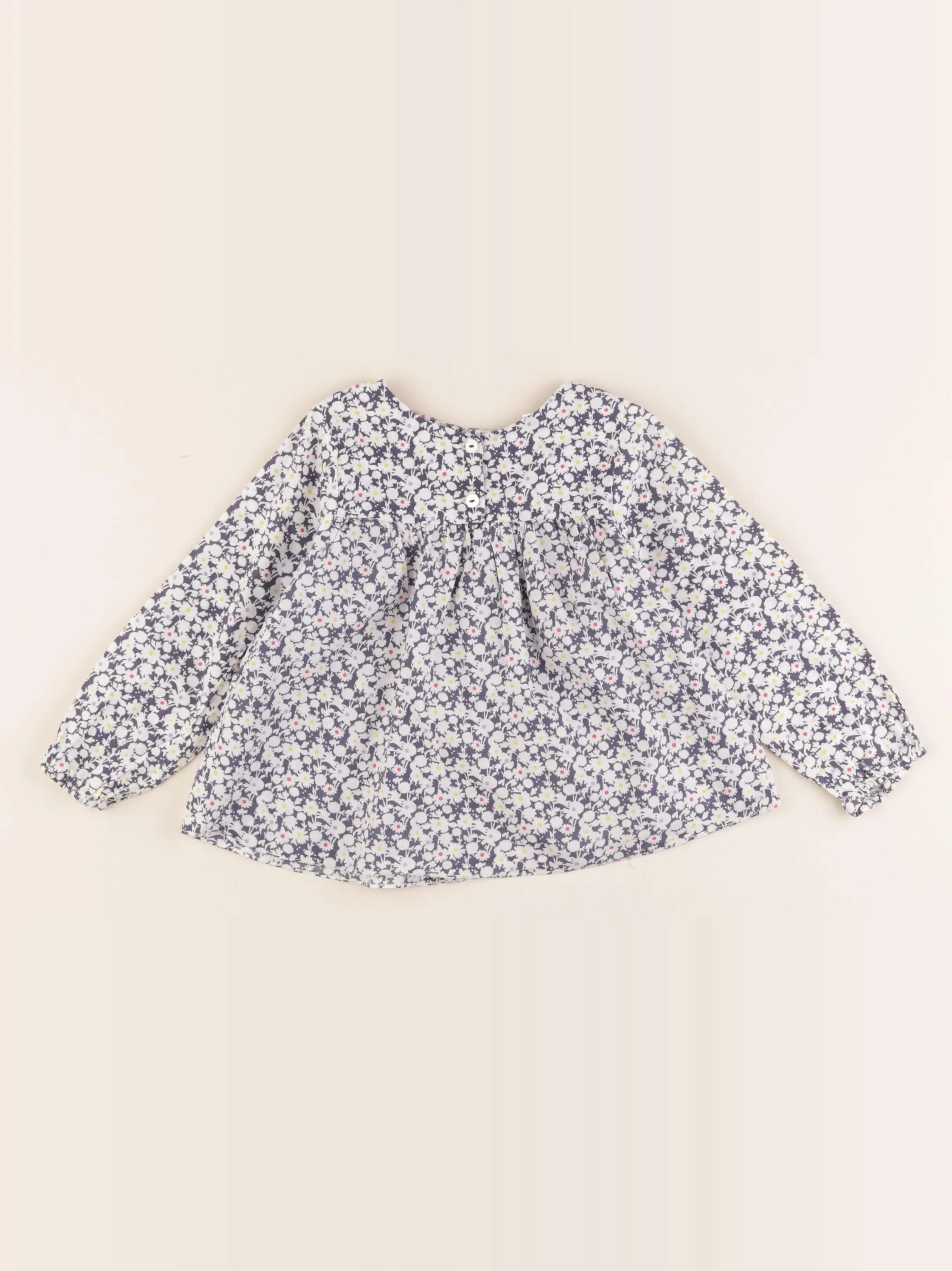 Jacadi - blouse liberty bleu - 24 mois