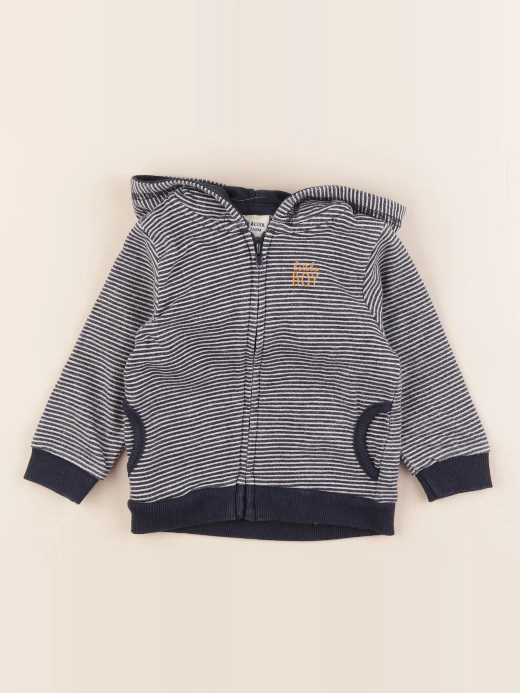 Tape à l'oeil - sweat bleu - 12 mois
