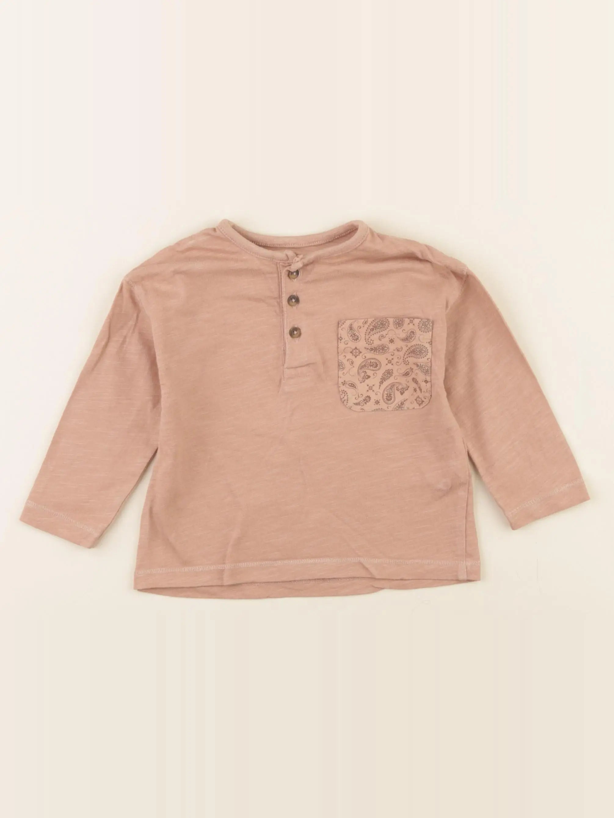 Vertbaudet - tee-shirt marron - 12 mois