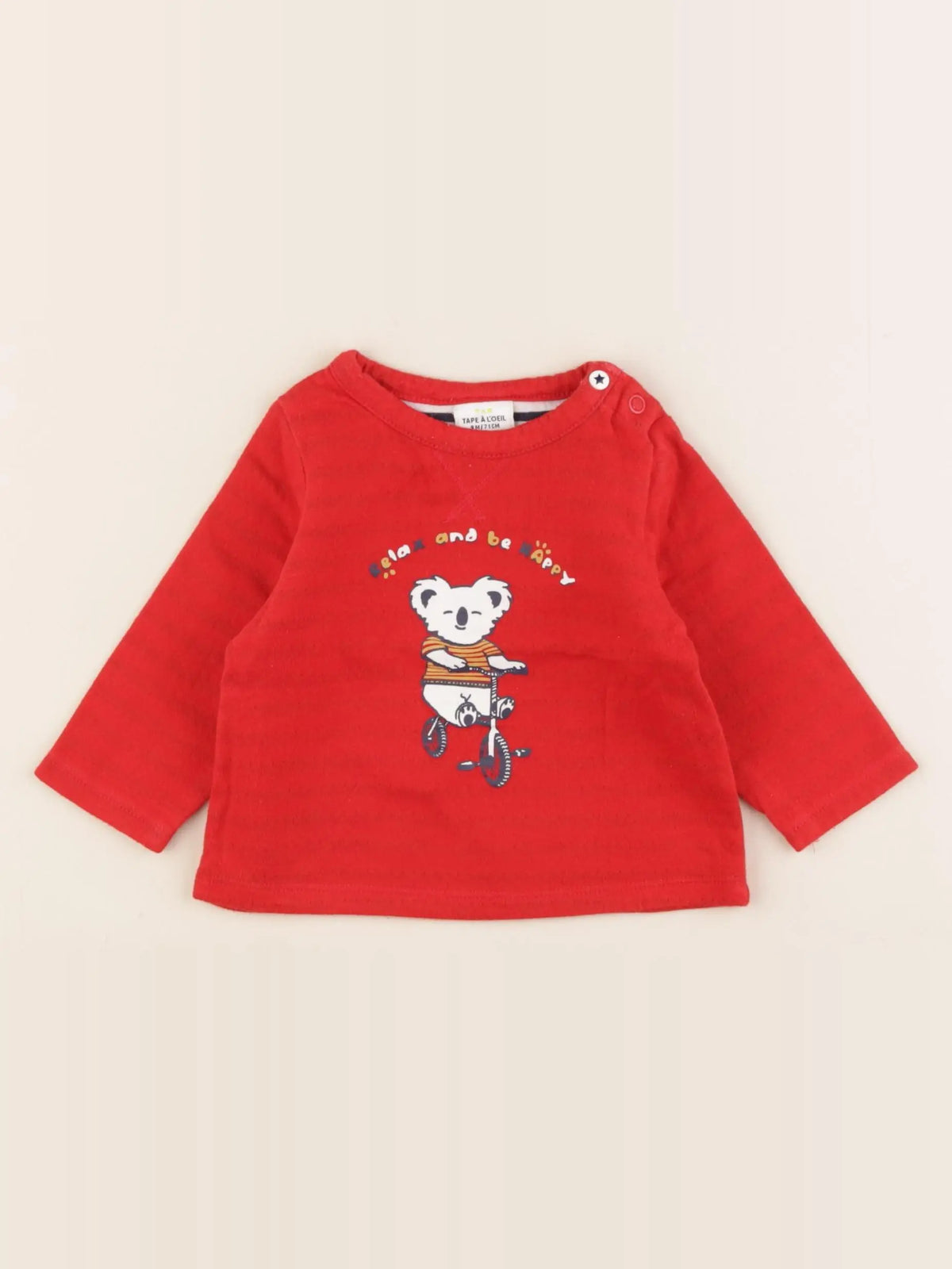 Tape à l'oeil - sweat rouge - 9 mois